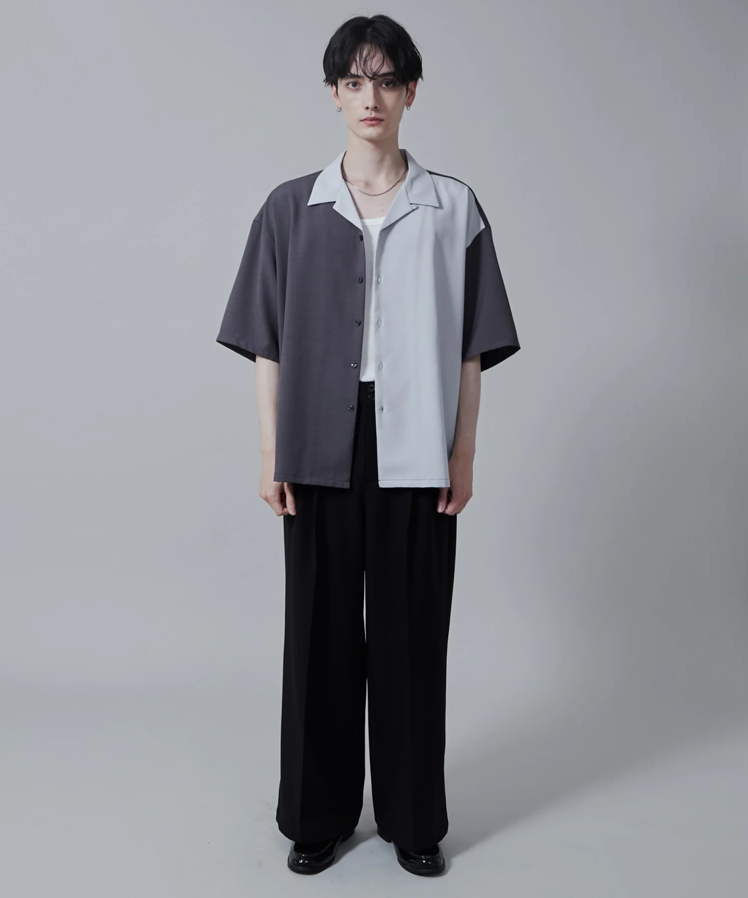 カラーブロックオープンカラーシャツ(S) - Image 18