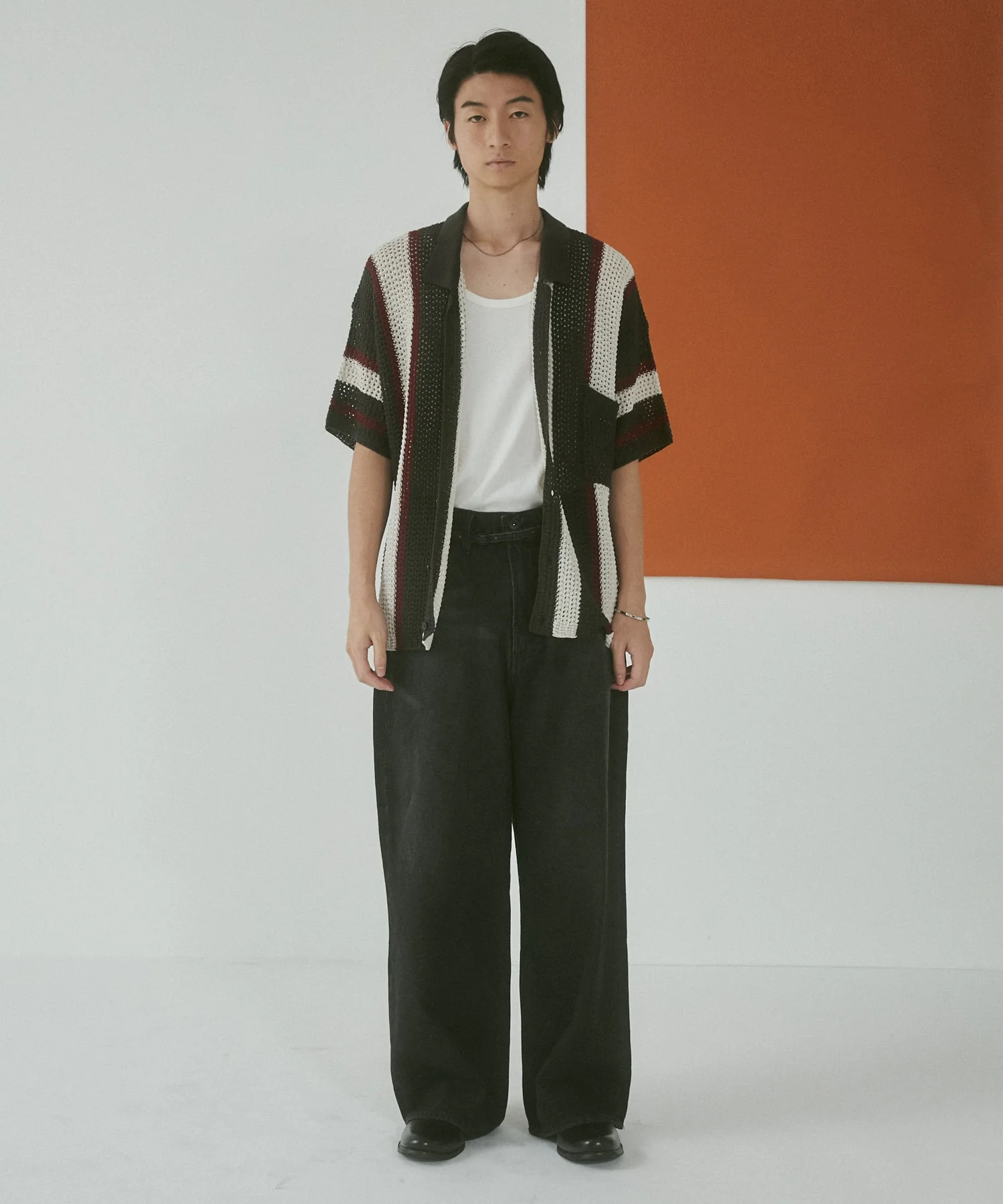 メッシュストライプニットカーディガン(SS) - Image 8
