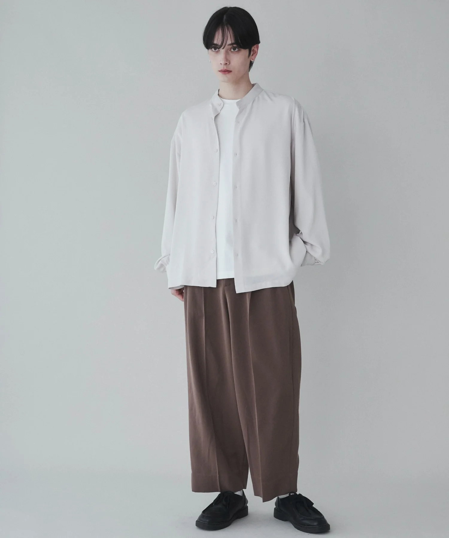 トロミBIGバンドカラーシャツ - Image 3