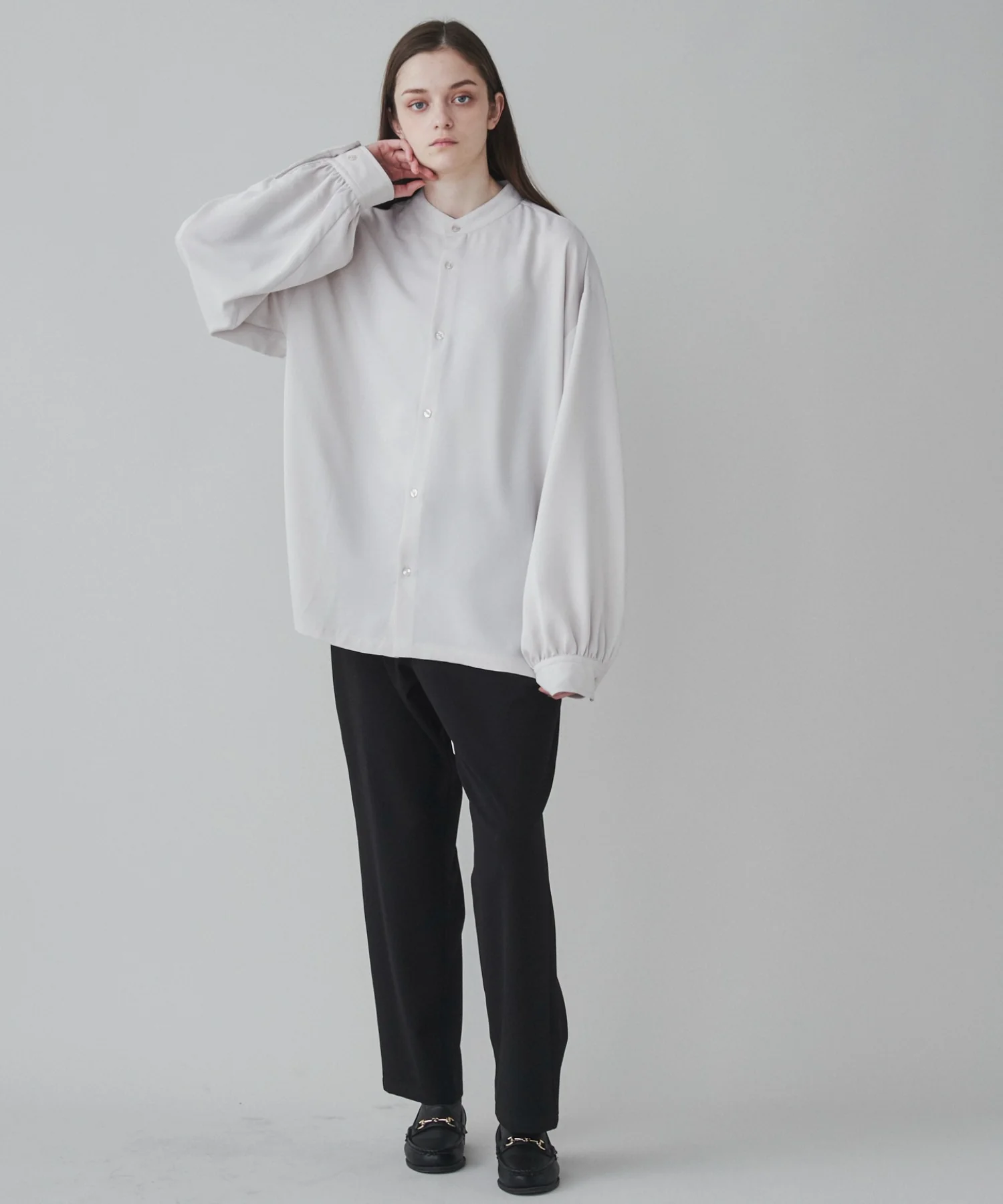 トロミBIGバンドカラーシャツ - Image 4
