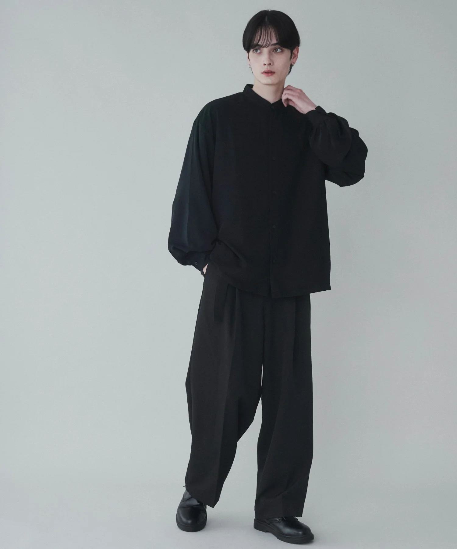 トロミBIGバンドカラーシャツ - Image 5