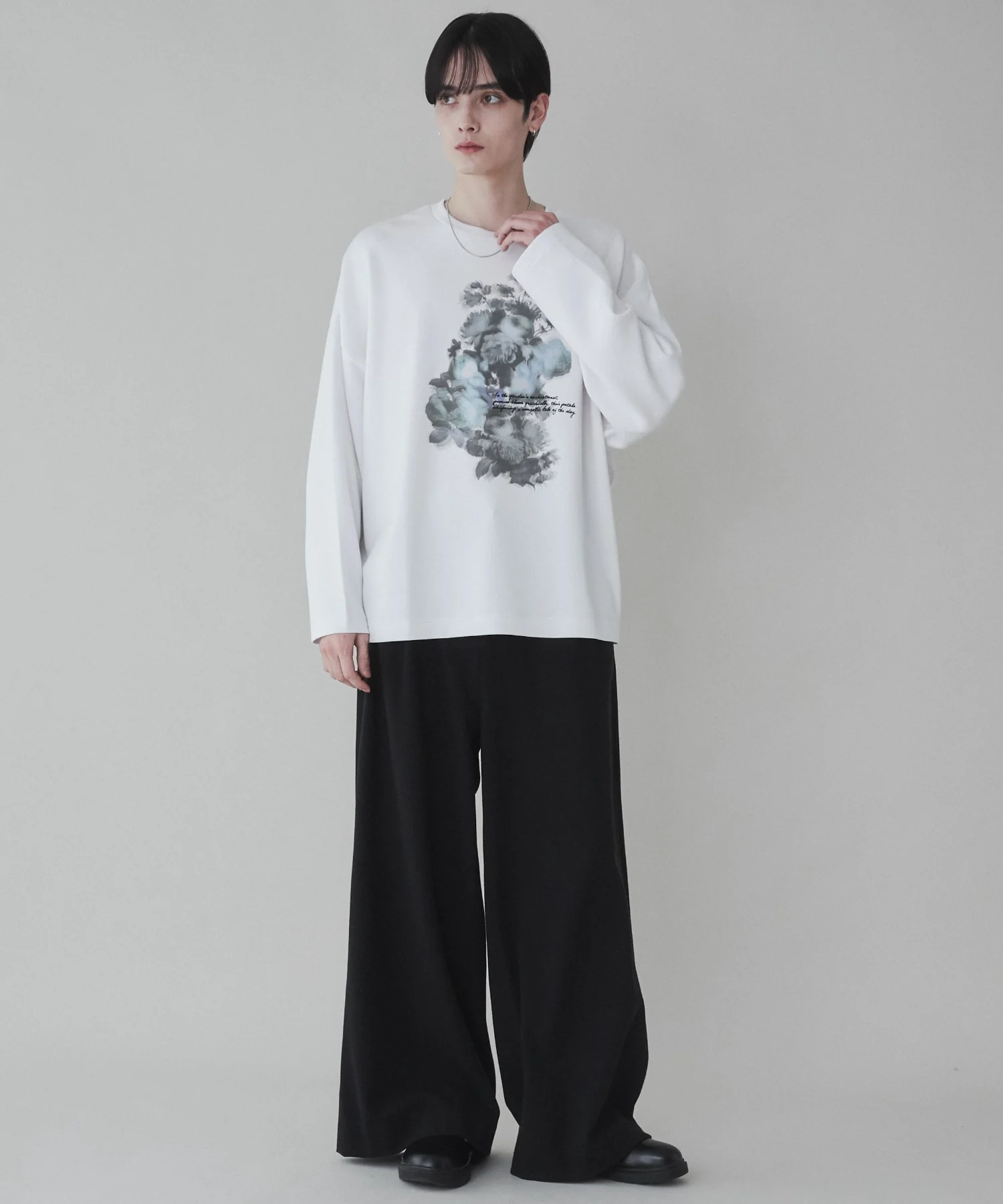 トロミフラワーモチーフロンT - Image 3