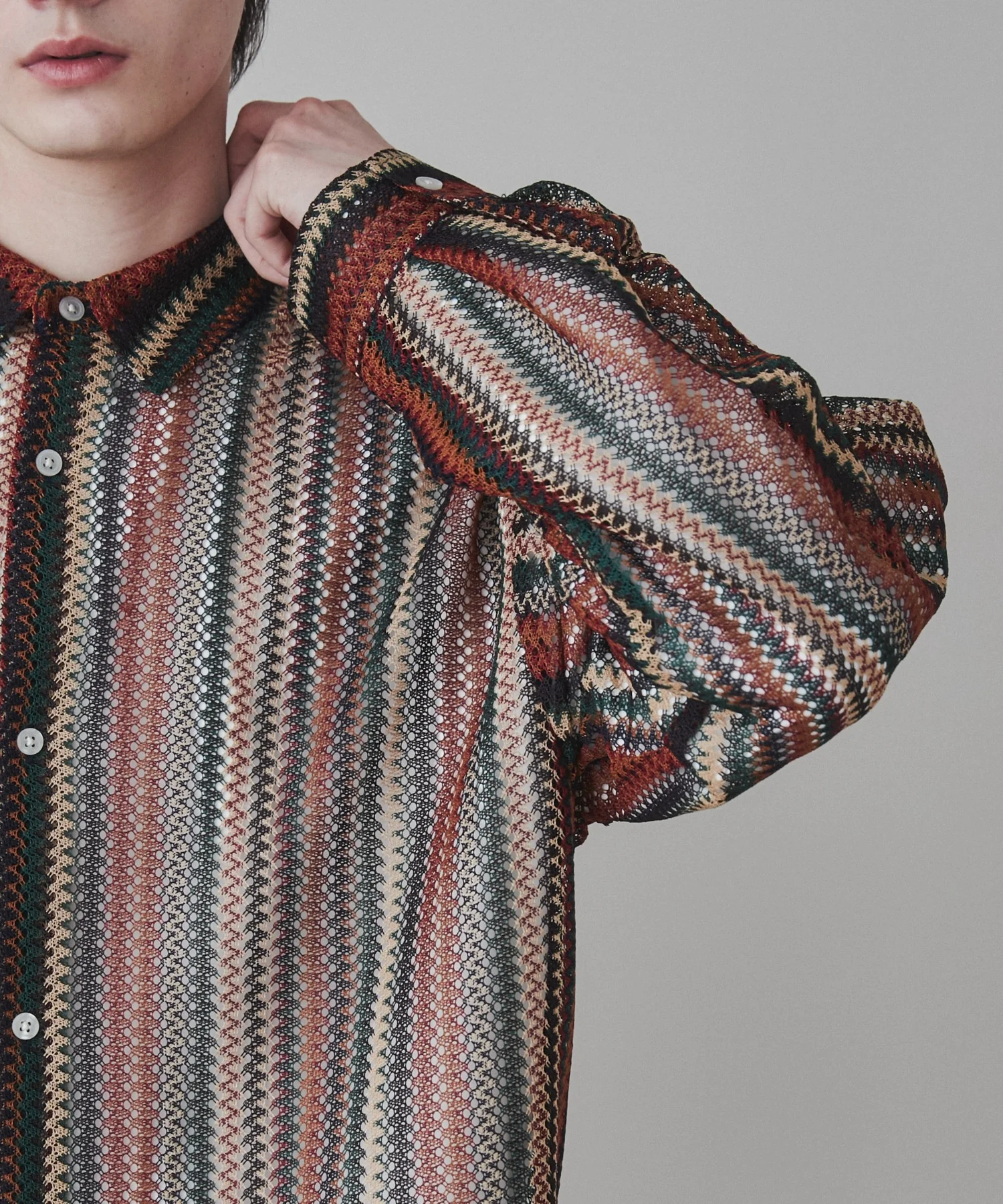 ストライプメッシュBIGシャツ - Image 10
