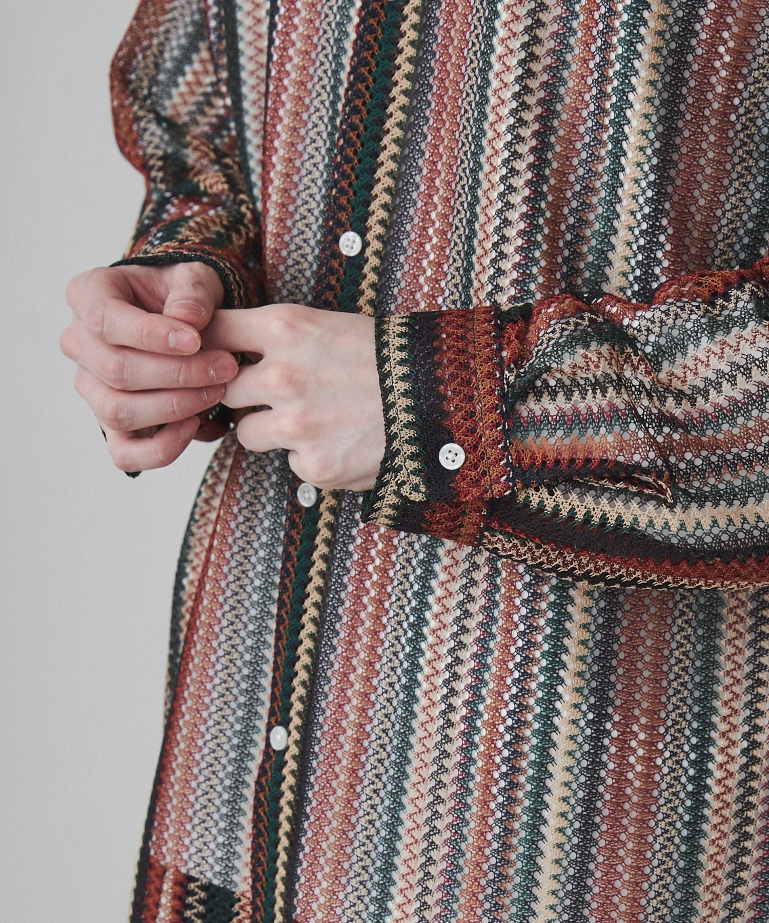 ストライプメッシュBIGシャツ - Image 11