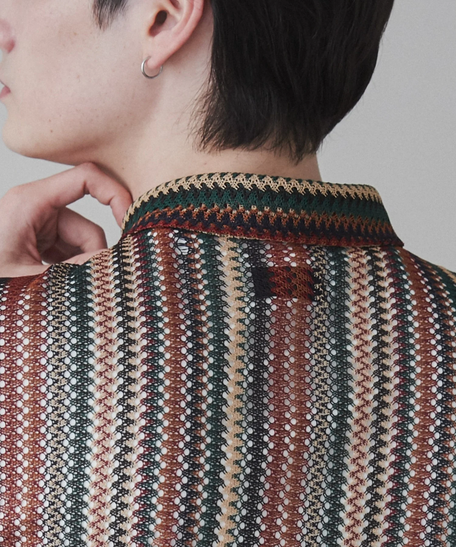 ストライプメッシュBIGシャツ - Image 12