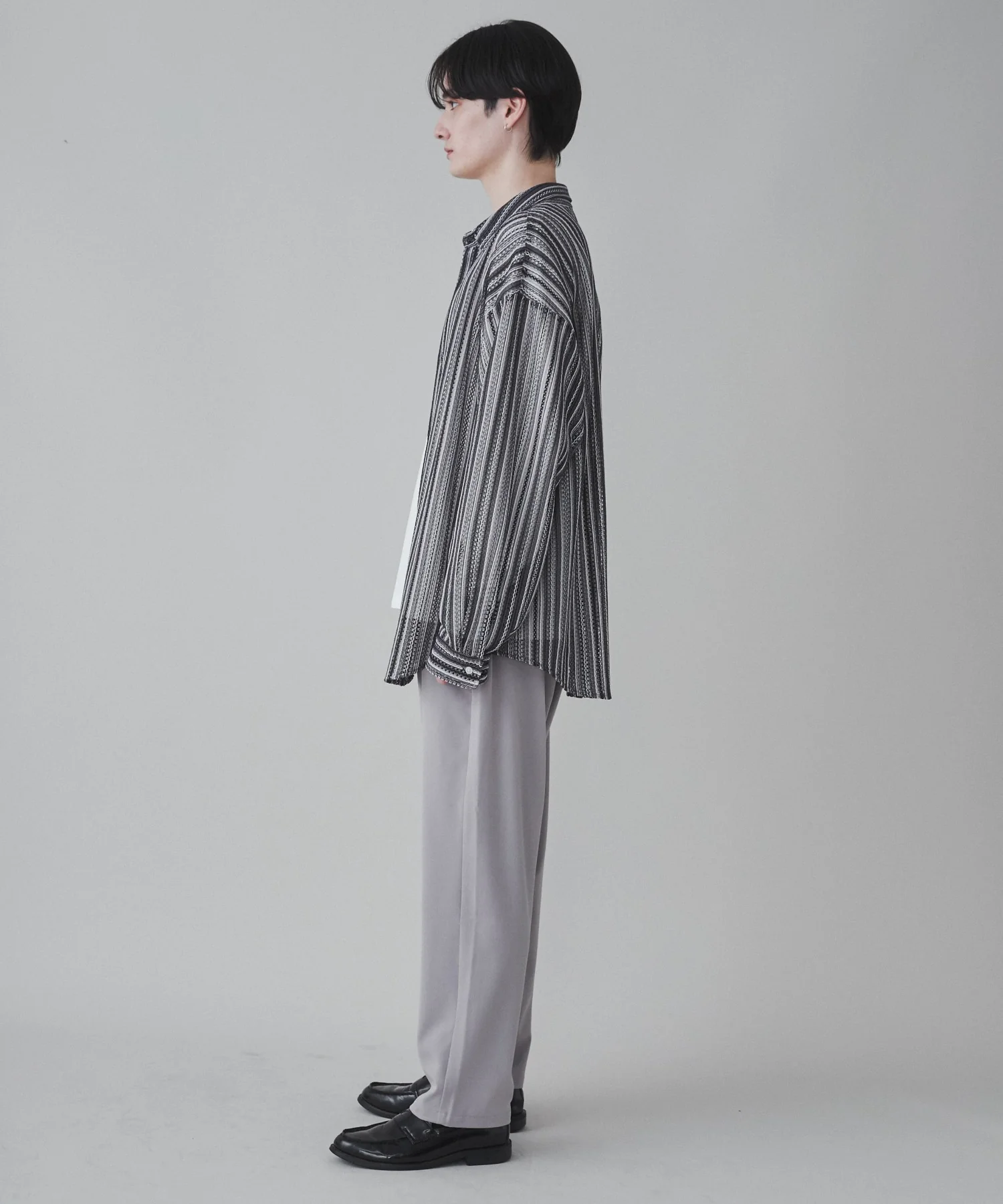 ストライプメッシュBIGシャツ - Image 16