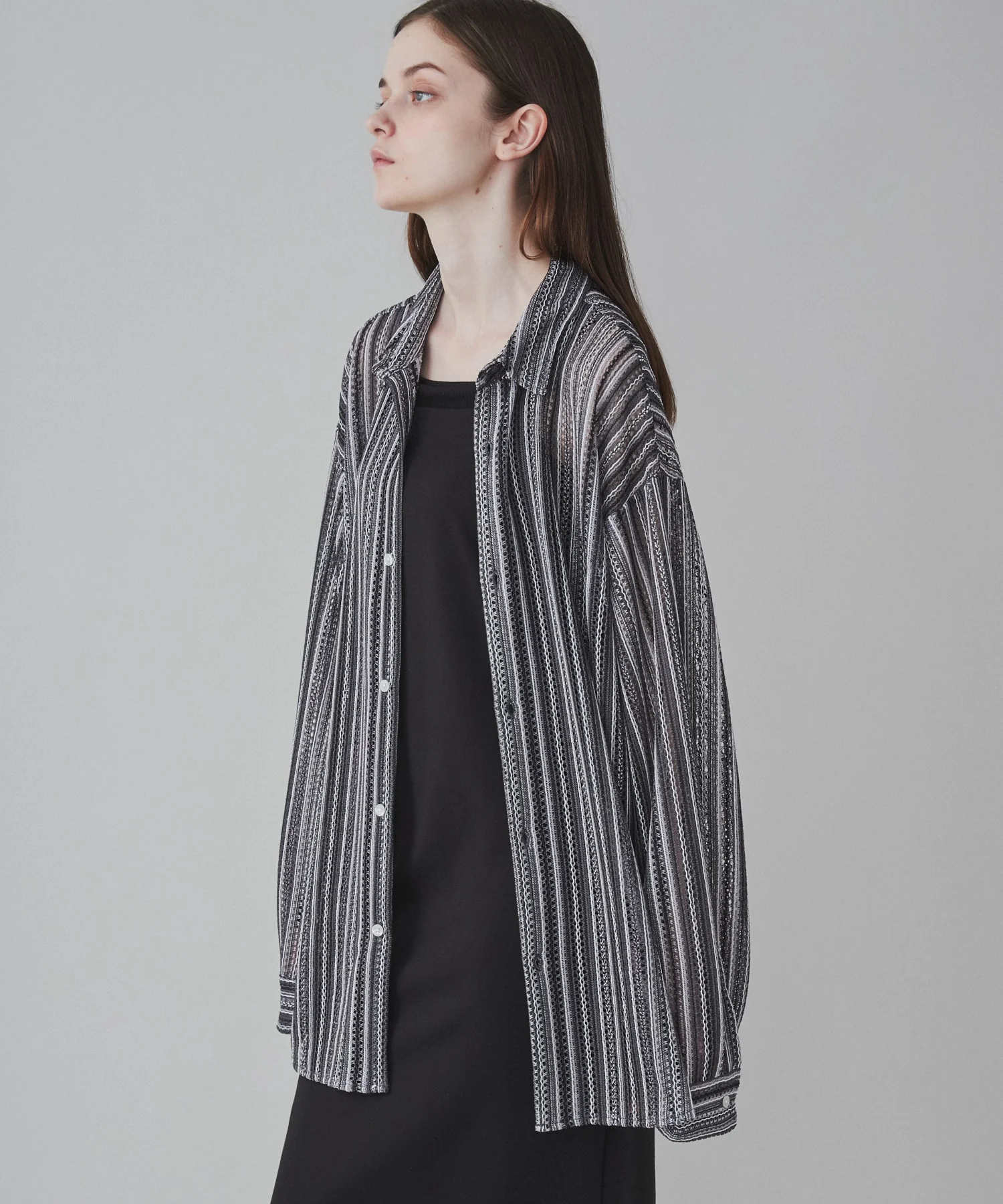 ストライプメッシュBIGシャツ - Image 24