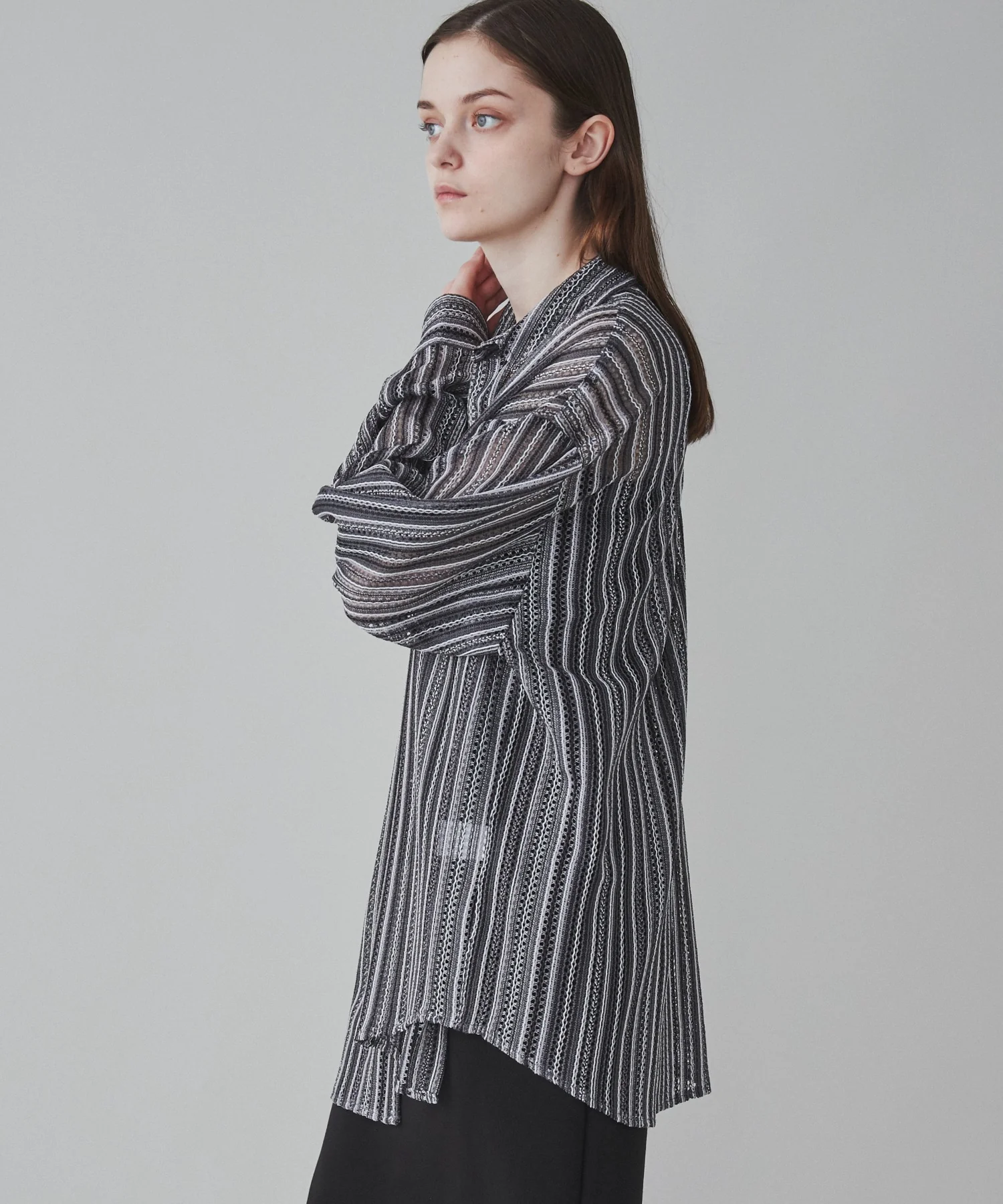 ストライプメッシュBIGシャツ - Image 25