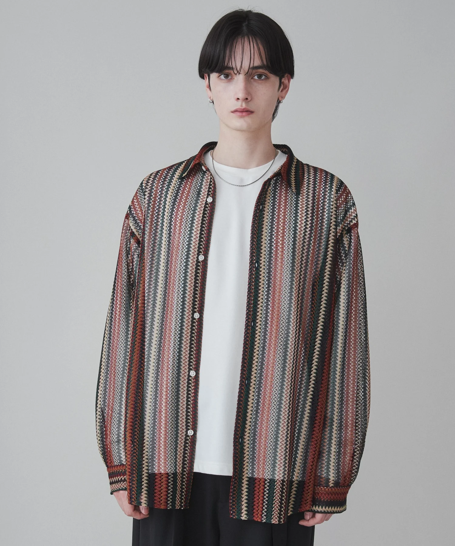 ストライプメッシュBIGシャツ - Image 26