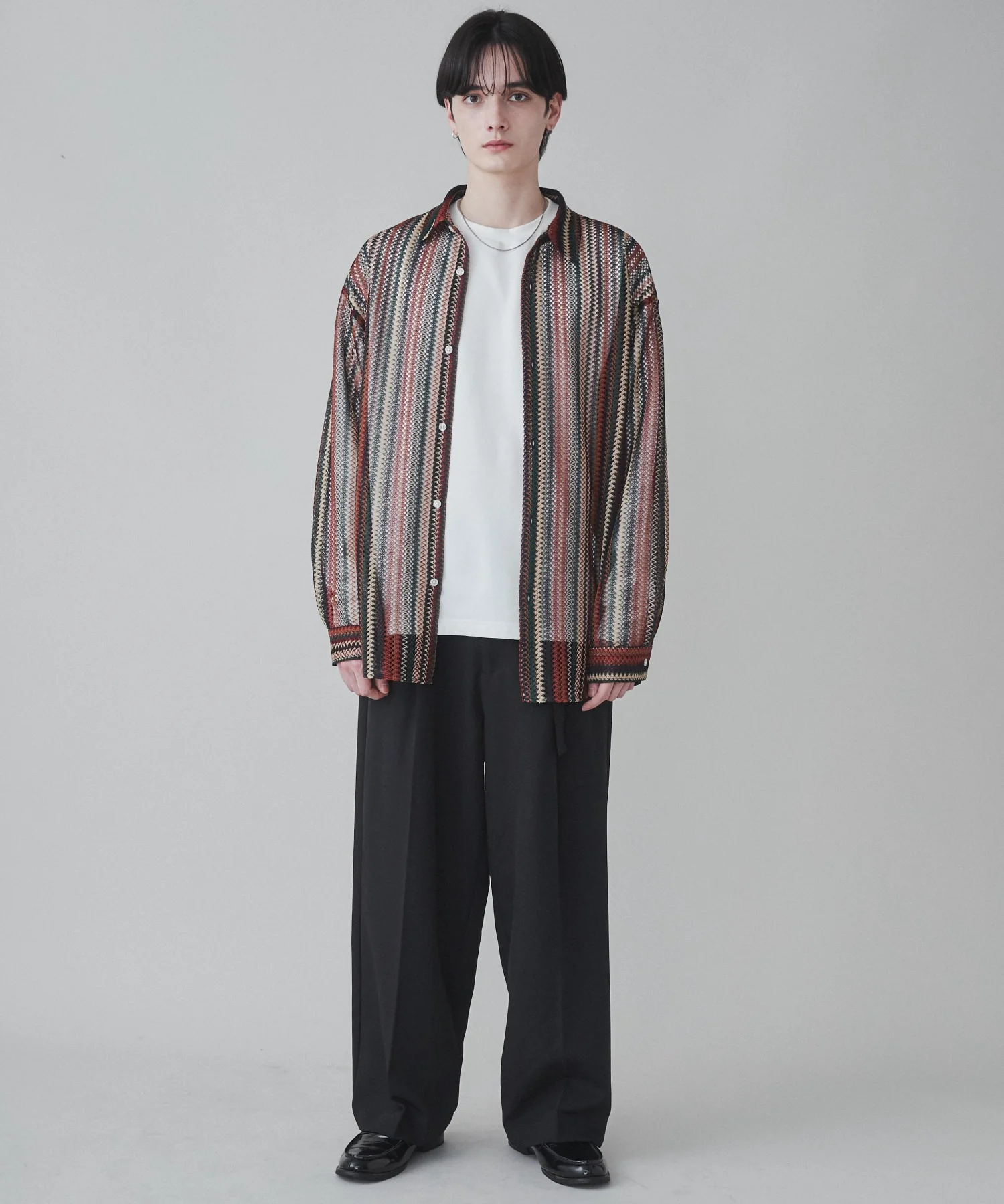ストライプメッシュBIGシャツ - Image 27