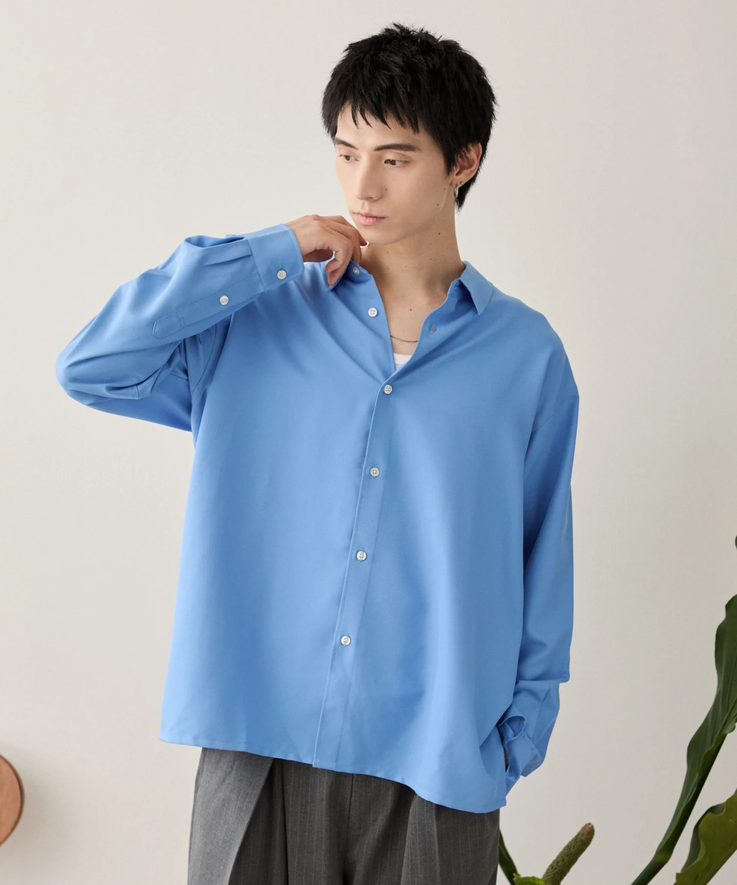 ルーズシルエットボックスシャツ（LS） - Image 11