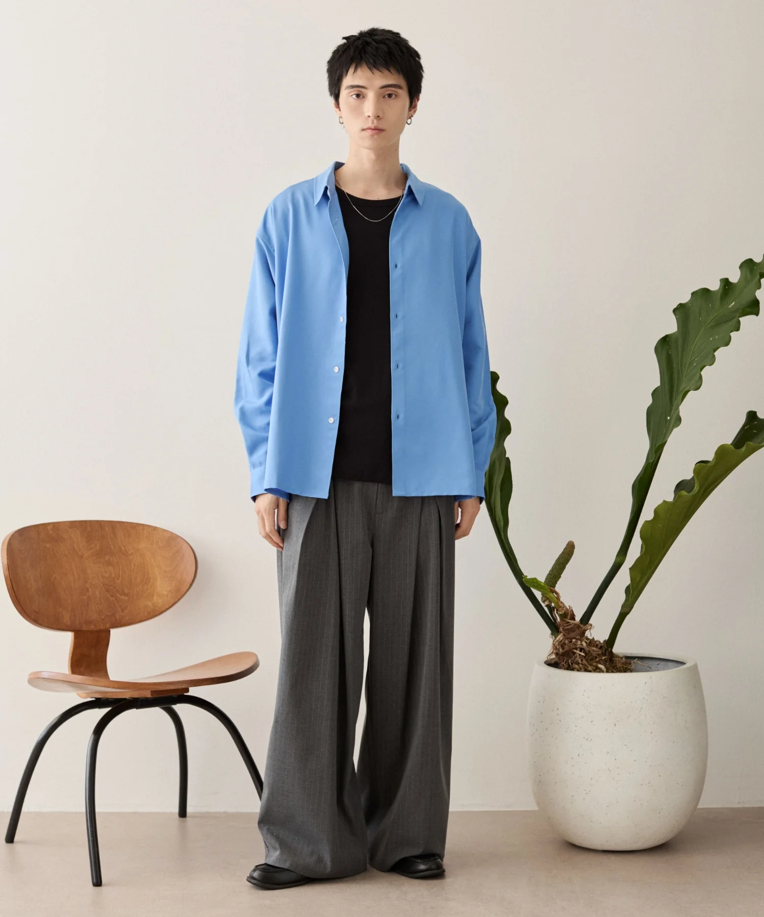 ルーズシルエットボックスシャツ（LS） - Image 17