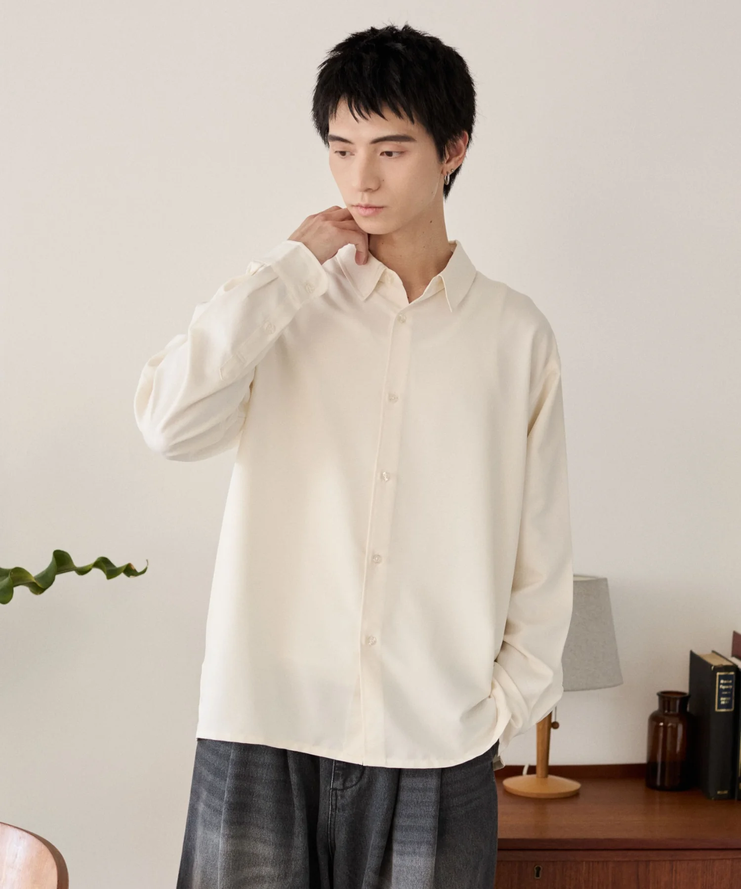 ルーズシルエットボックスシャツ（LS） - Image 19