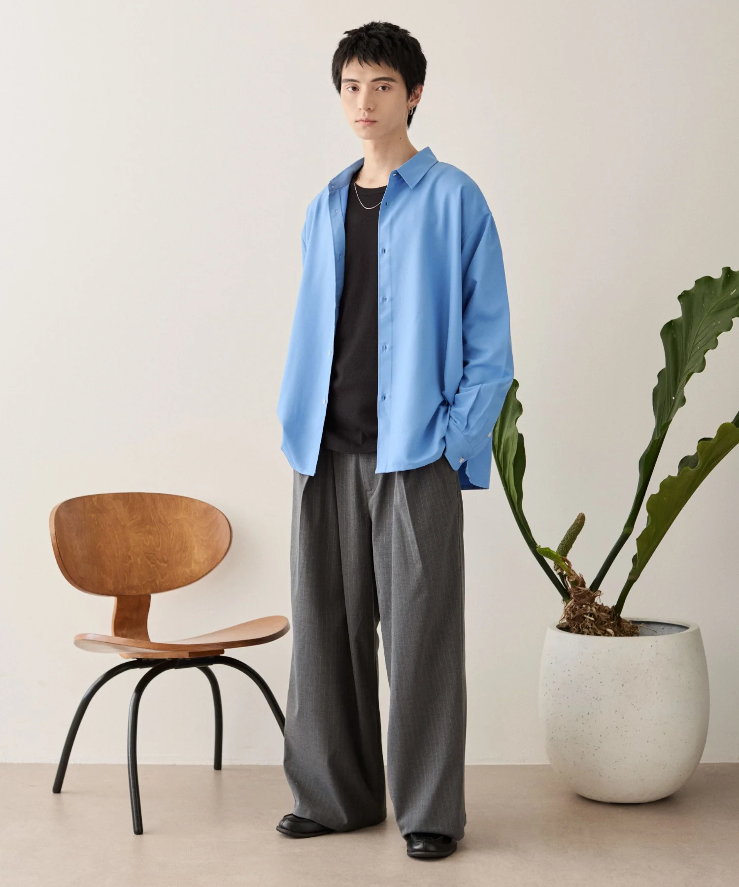 ルーズシルエットボックスシャツ（LS） - Image 4