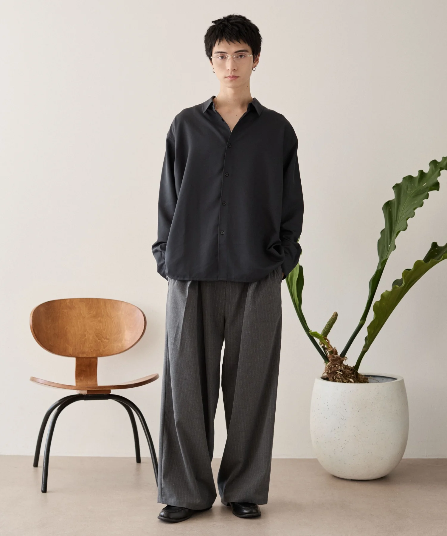 ルーズシルエットボックスシャツ（LS） - Image 6