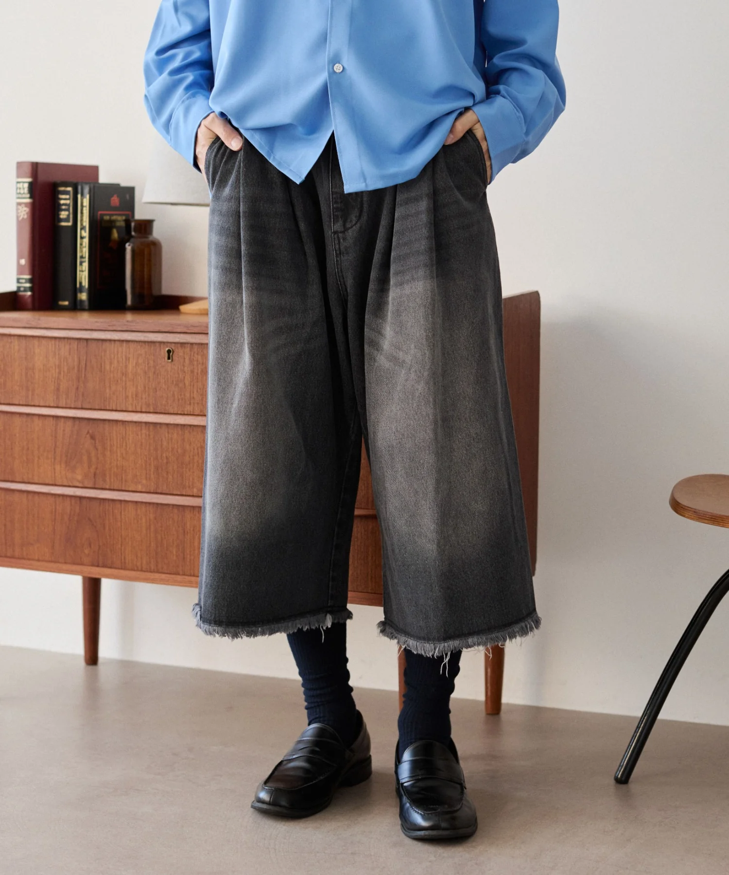 クロップドワイドデニムパンツ - Image 2