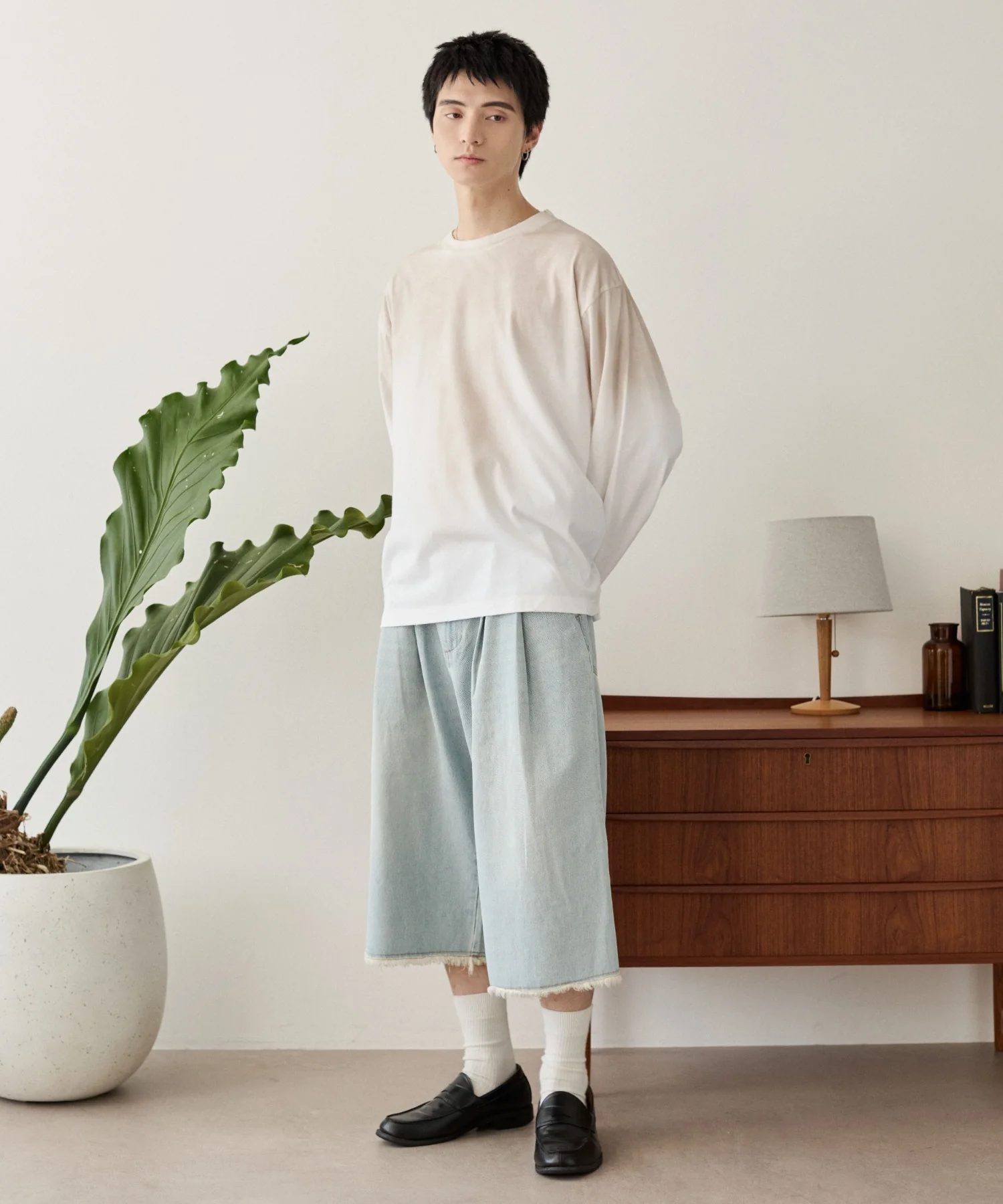クロップドワイドデニムパンツ - Image 3
