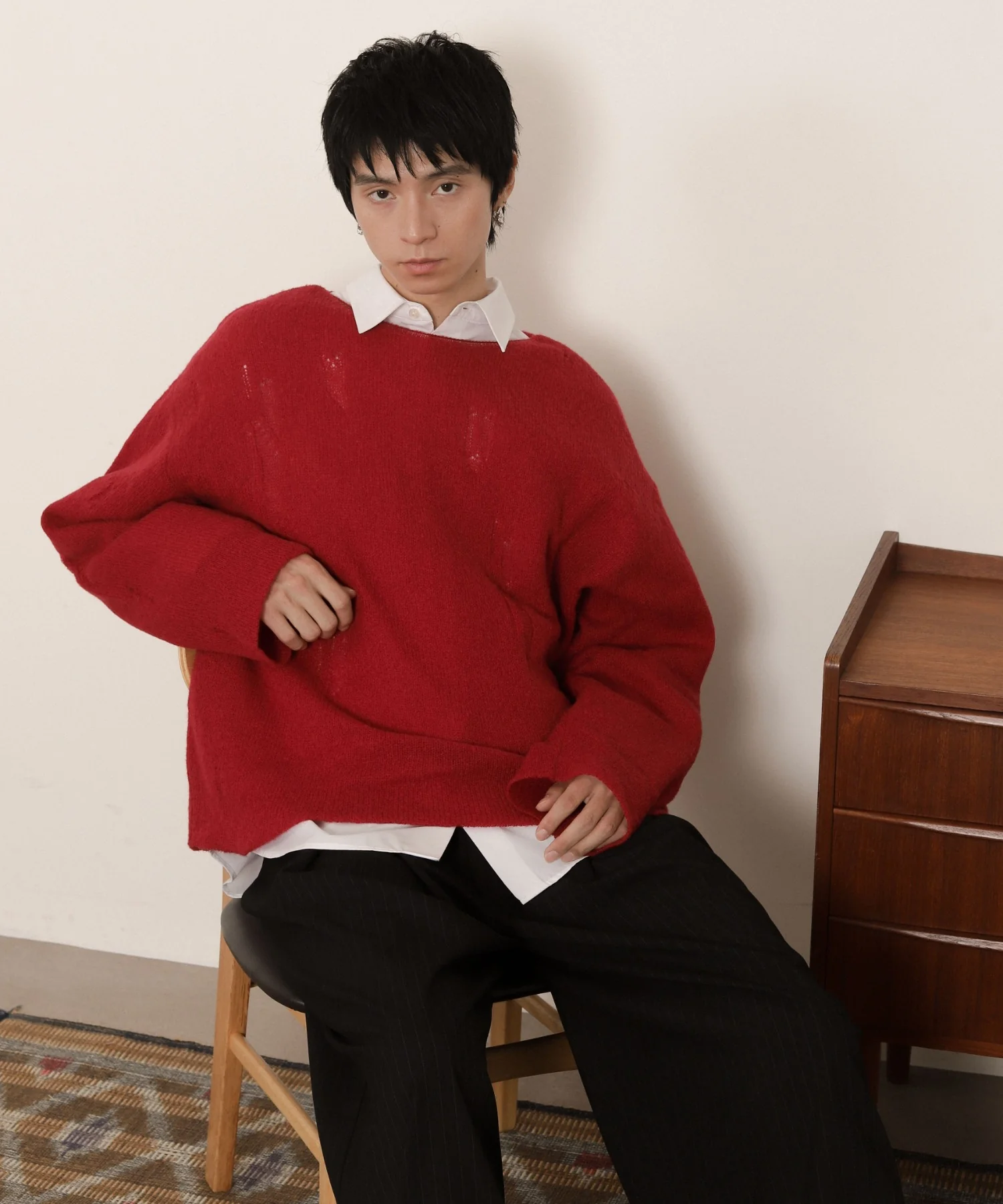 ダブルガーゼダメージプルオーバー - Image 12