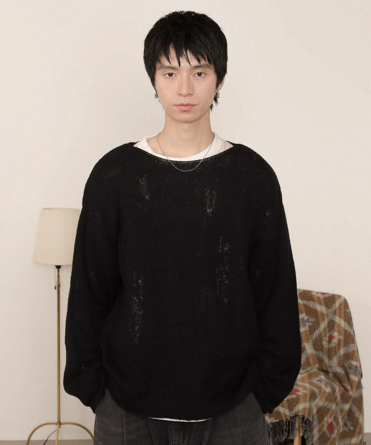 ダブルガーゼダメージプルオーバー - Image 17