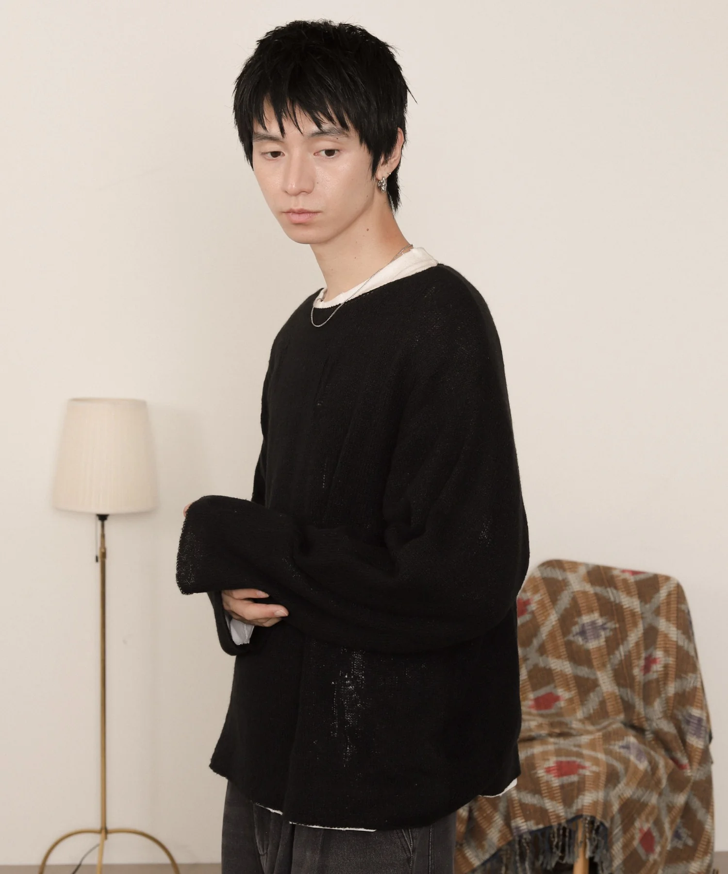 ダブルガーゼダメージプルオーバー - Image 18