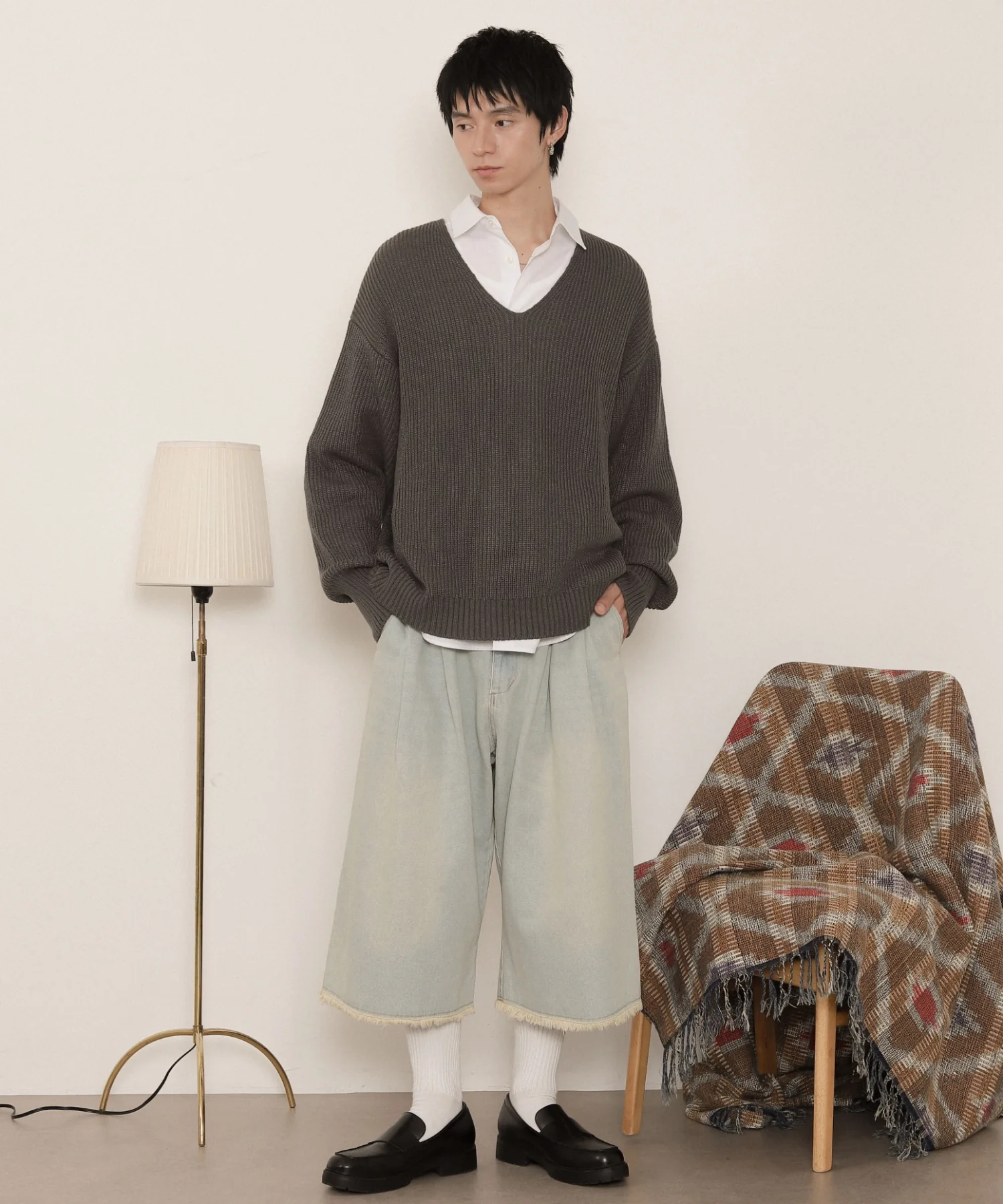 エルボーパッチVネックプルオーバー - Image 14