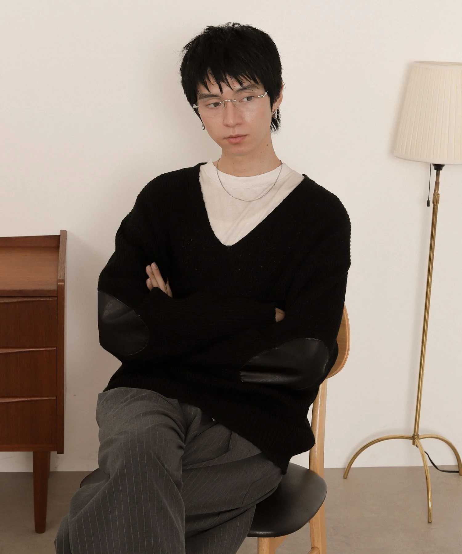 エルボーパッチVネックプルオーバー - Image 22