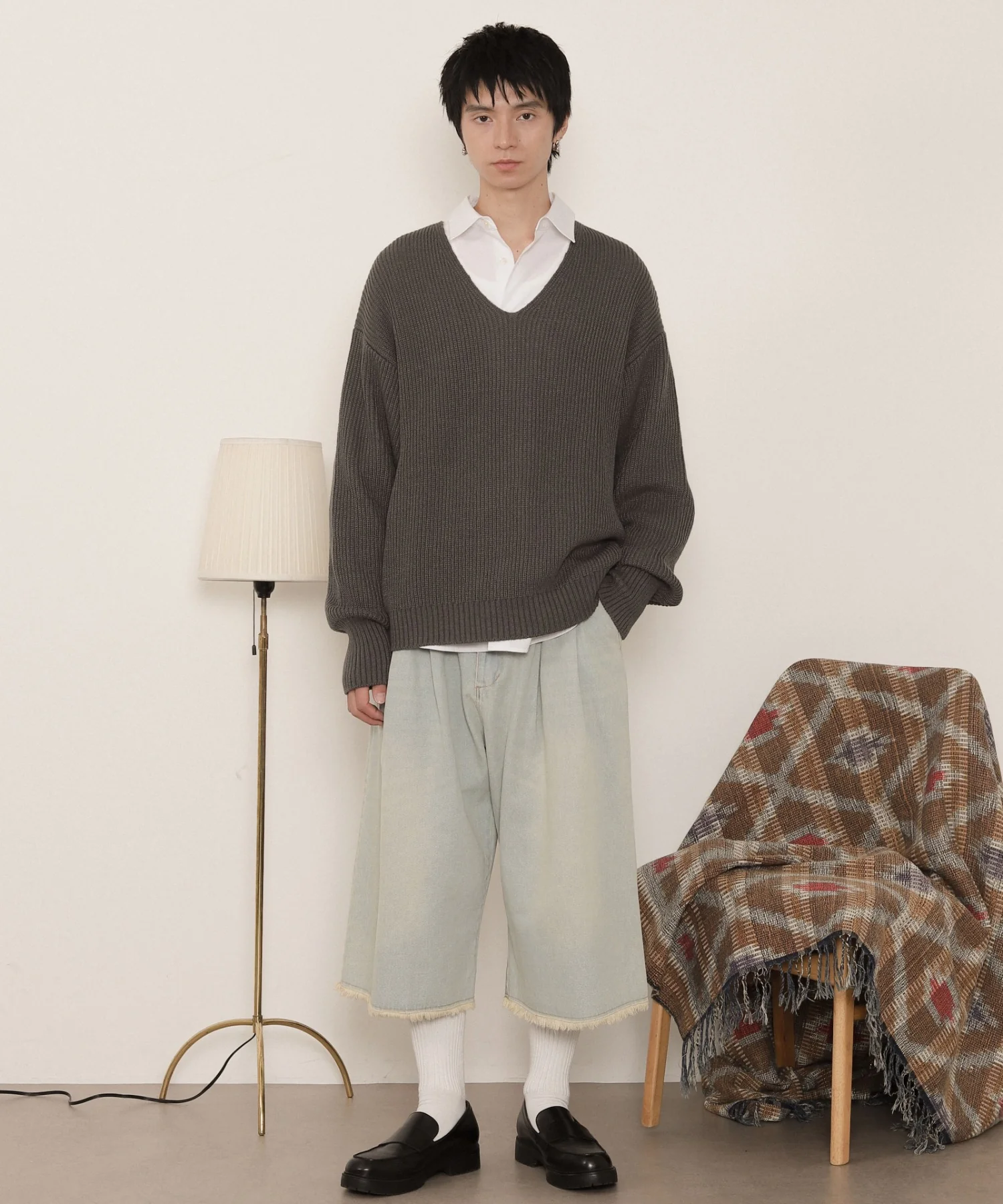 エルボーパッチVネックプルオーバー - Image 3