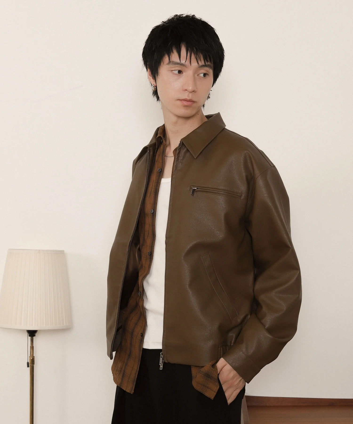 PUダブルZIPブルゾン - Image 10