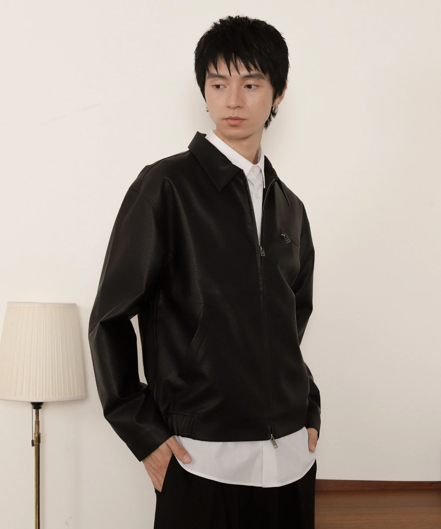 PUダブルZIPブルゾン - Image 18