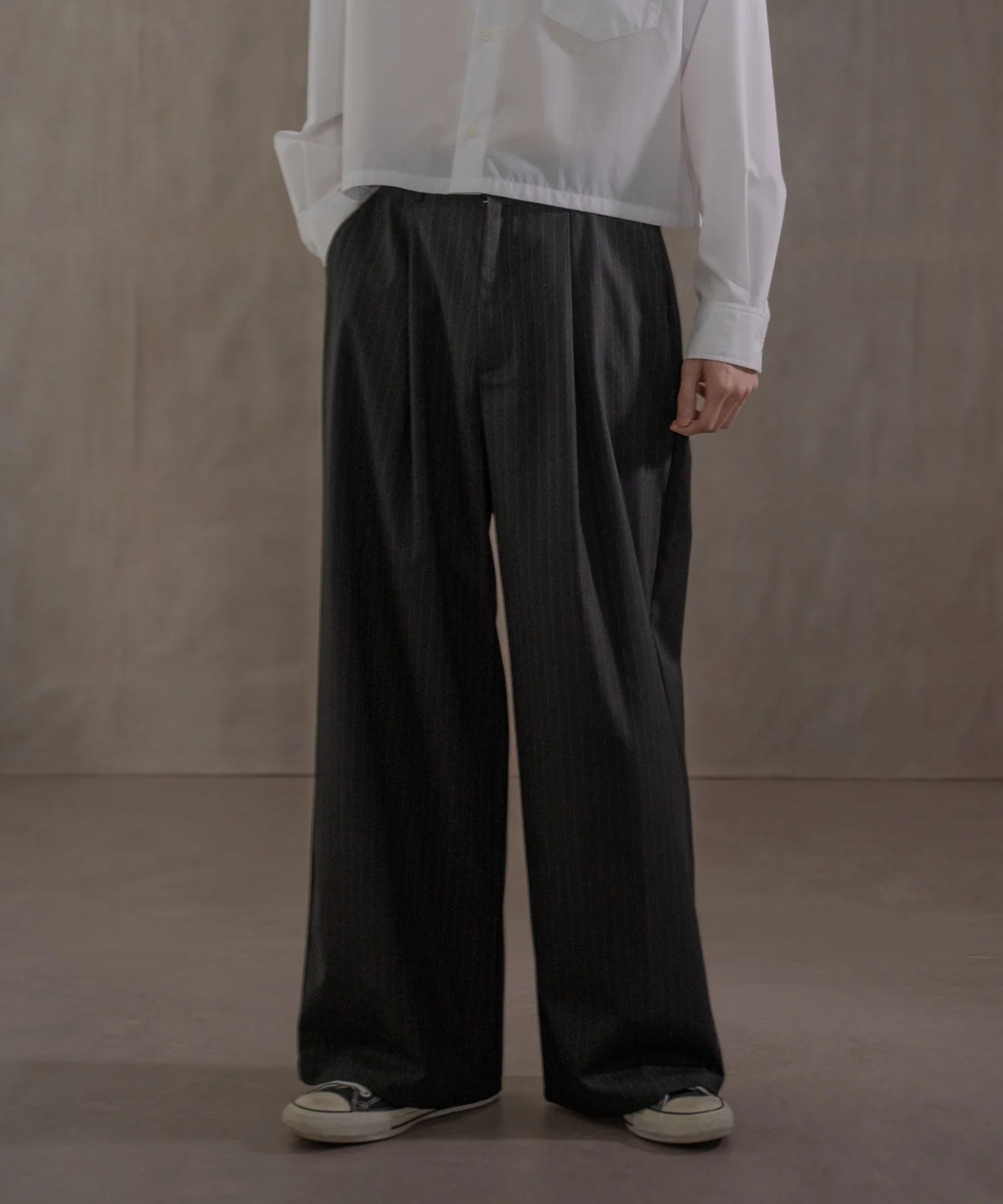 ピンストライプタックワイドスラックス - Image 14