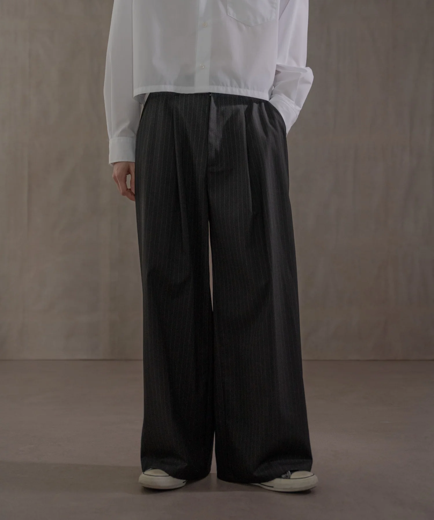 ピンストライプタックワイドスラックス - Image 15