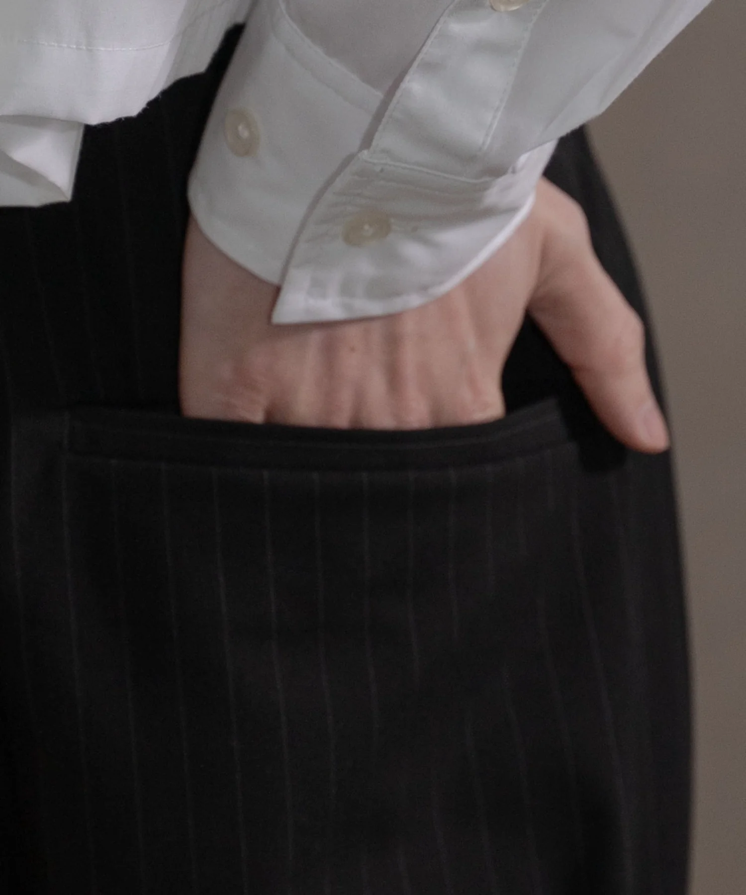 ピンストライプタックワイドスラックス - Image 6
