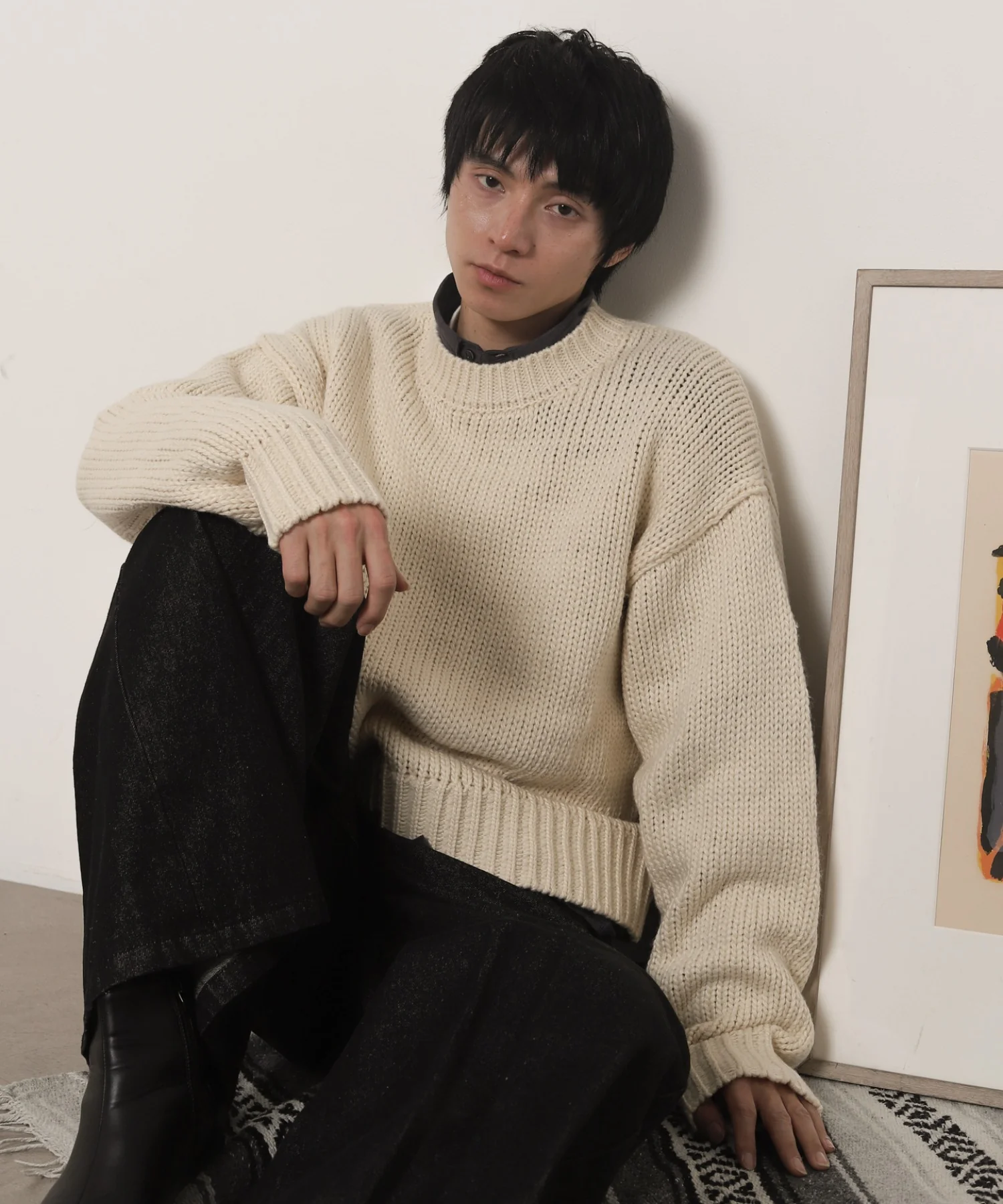 クロップドチャンキーニットプルオーバー - Image 3