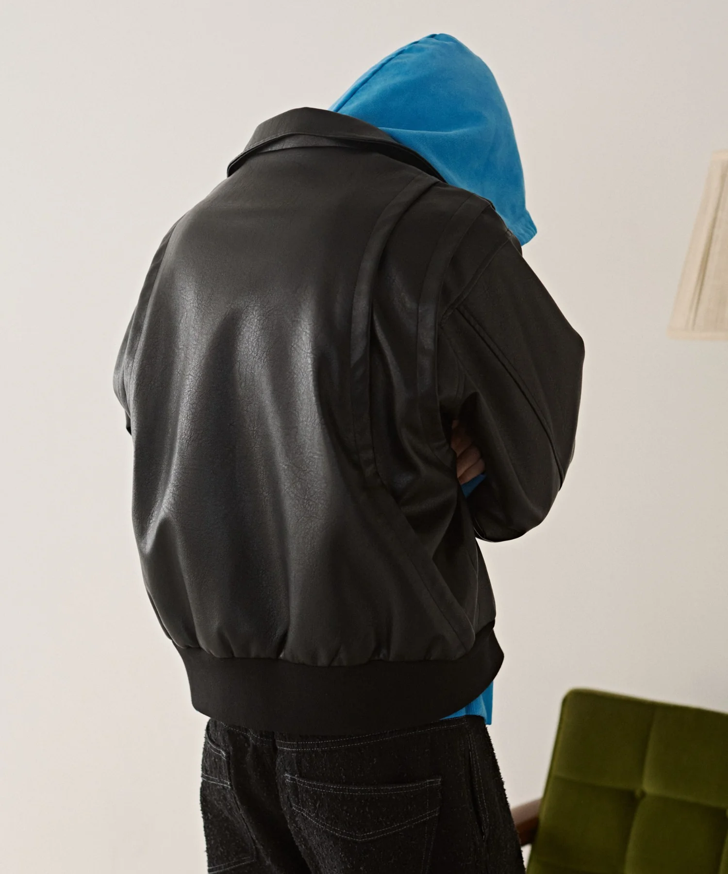 PUタックボンバージャケット - Image 19