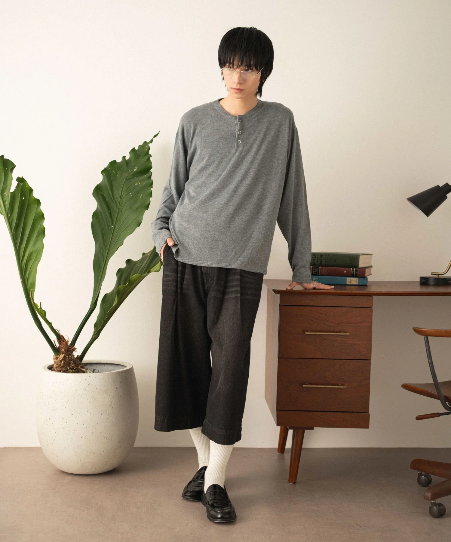 リングドットヘンリーネックプルオーバー - Image 11