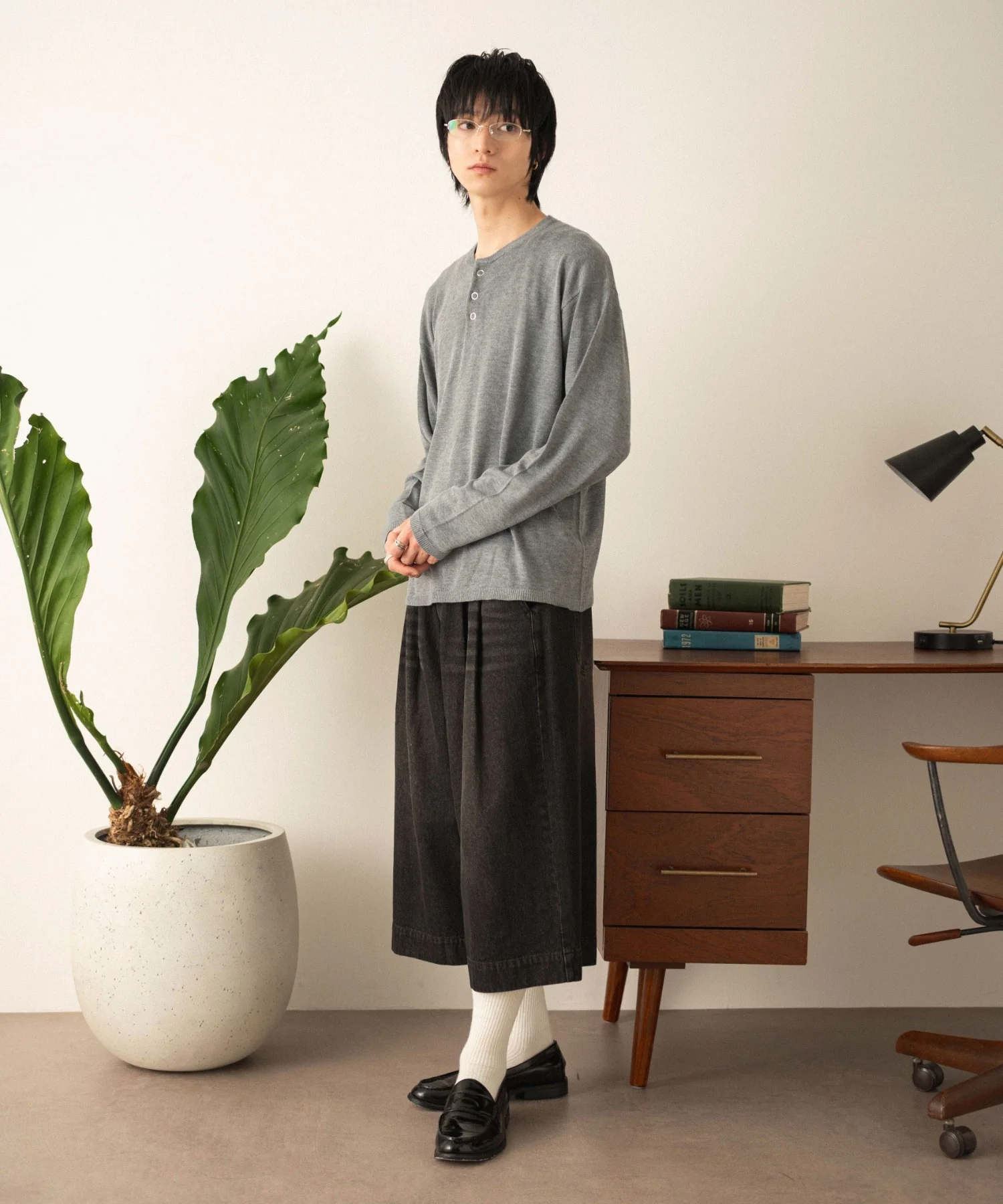 リングドットヘンリーネックプルオーバー - Image 12