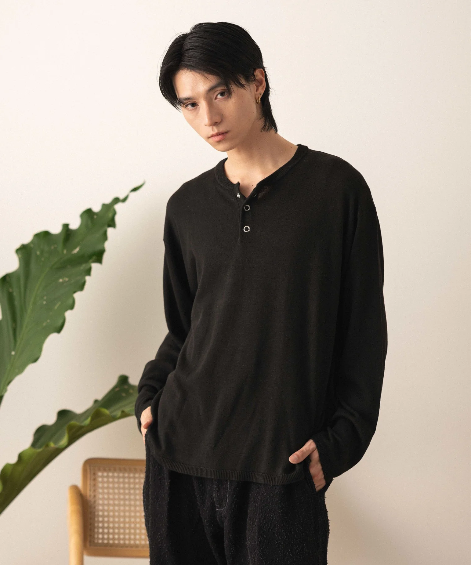 リングドットヘンリーネックプルオーバー - Image 15