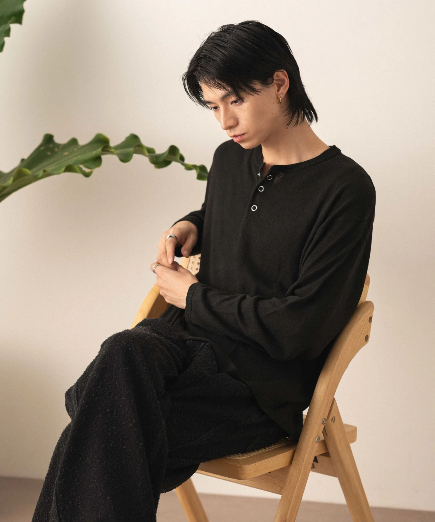リングドットヘンリーネックプルオーバー - Image 17