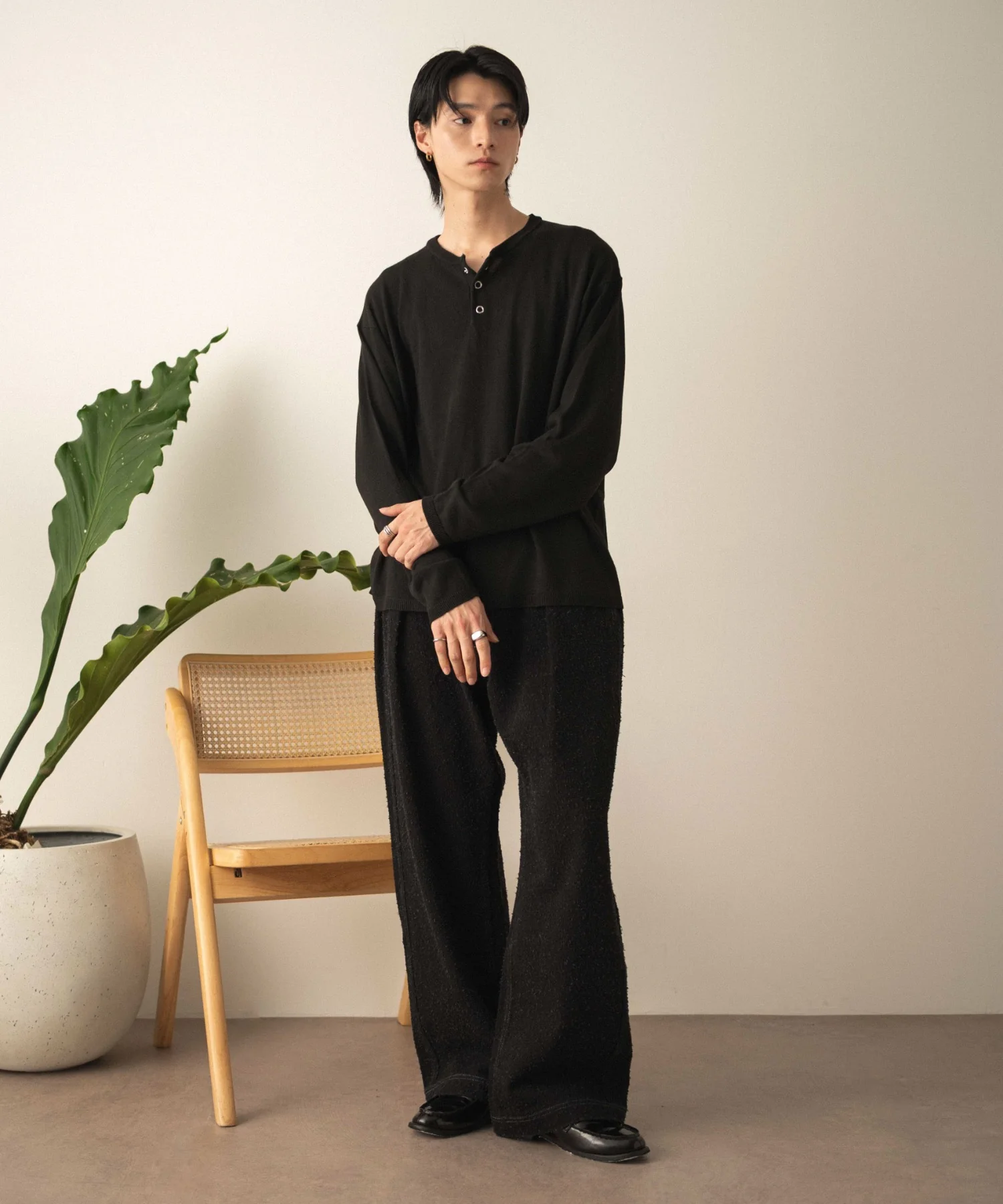 リングドットヘンリーネックプルオーバー - Image 18