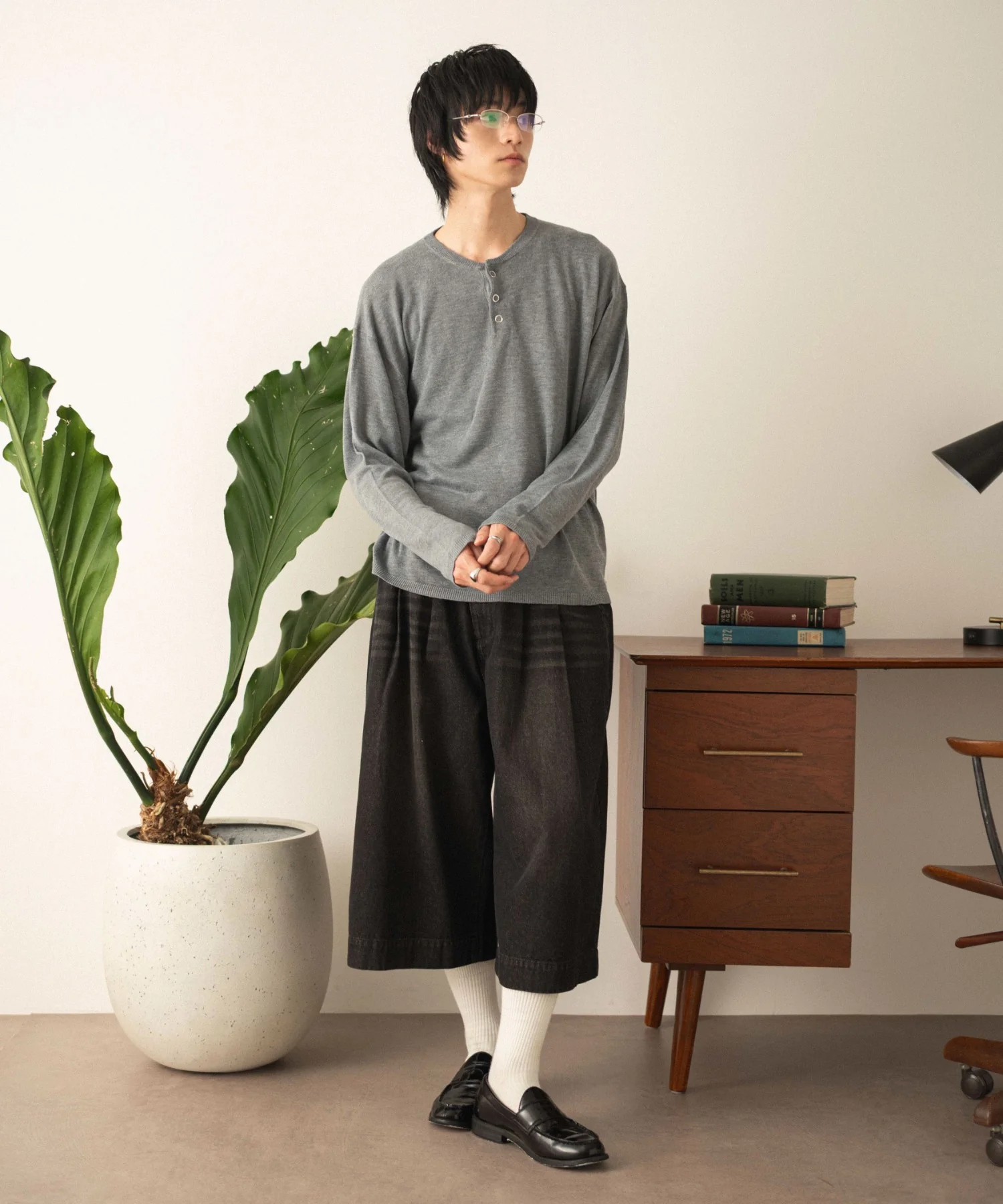 リングドットヘンリーネックプルオーバー - Image 3