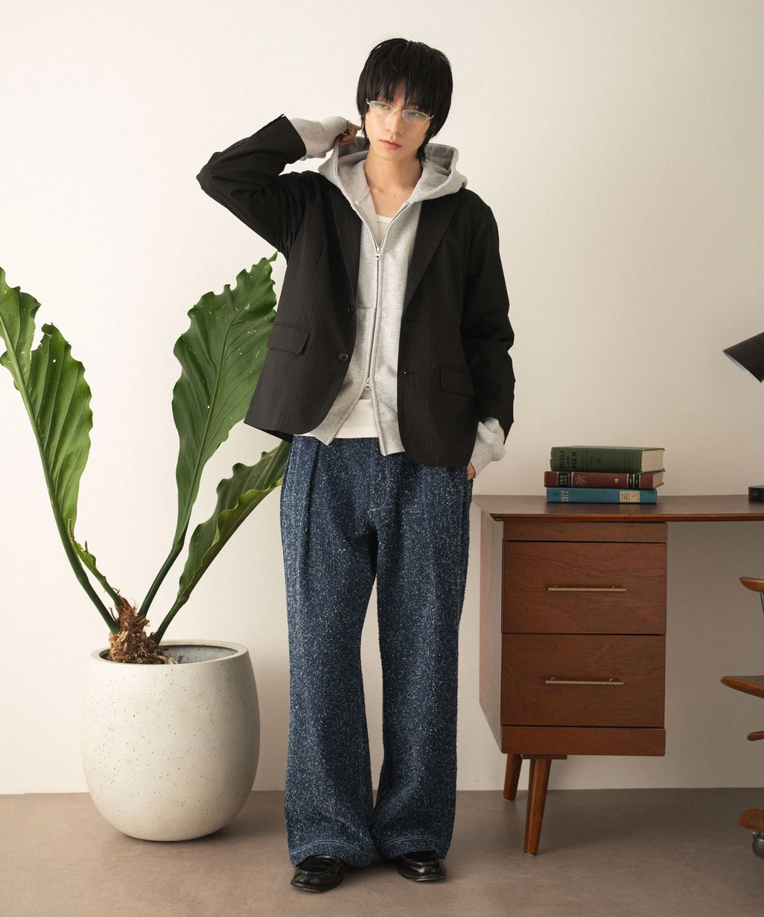 ネップデニムバギーパンツ - Image 3