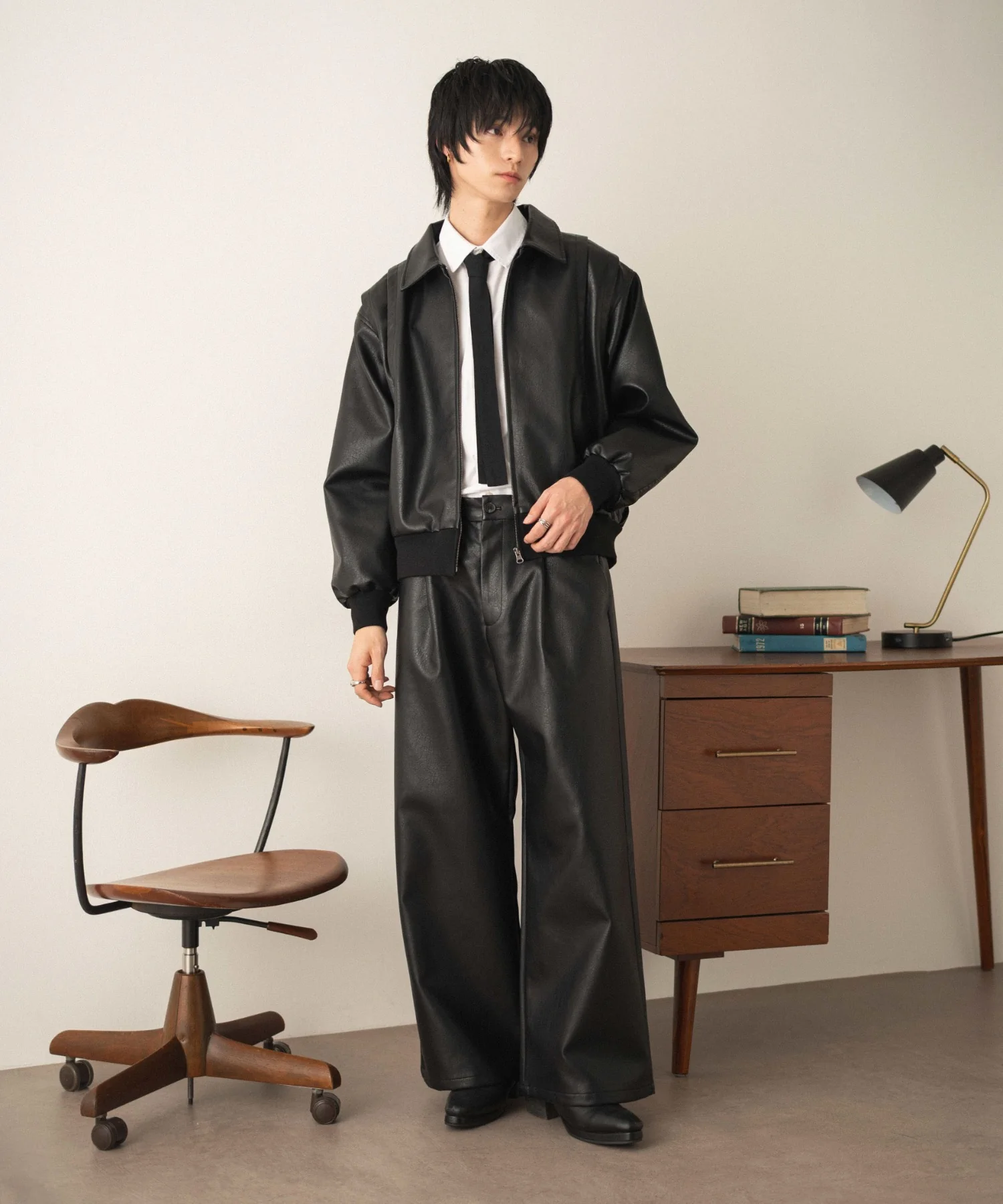 PUタックワイドトラウザー - Image 11