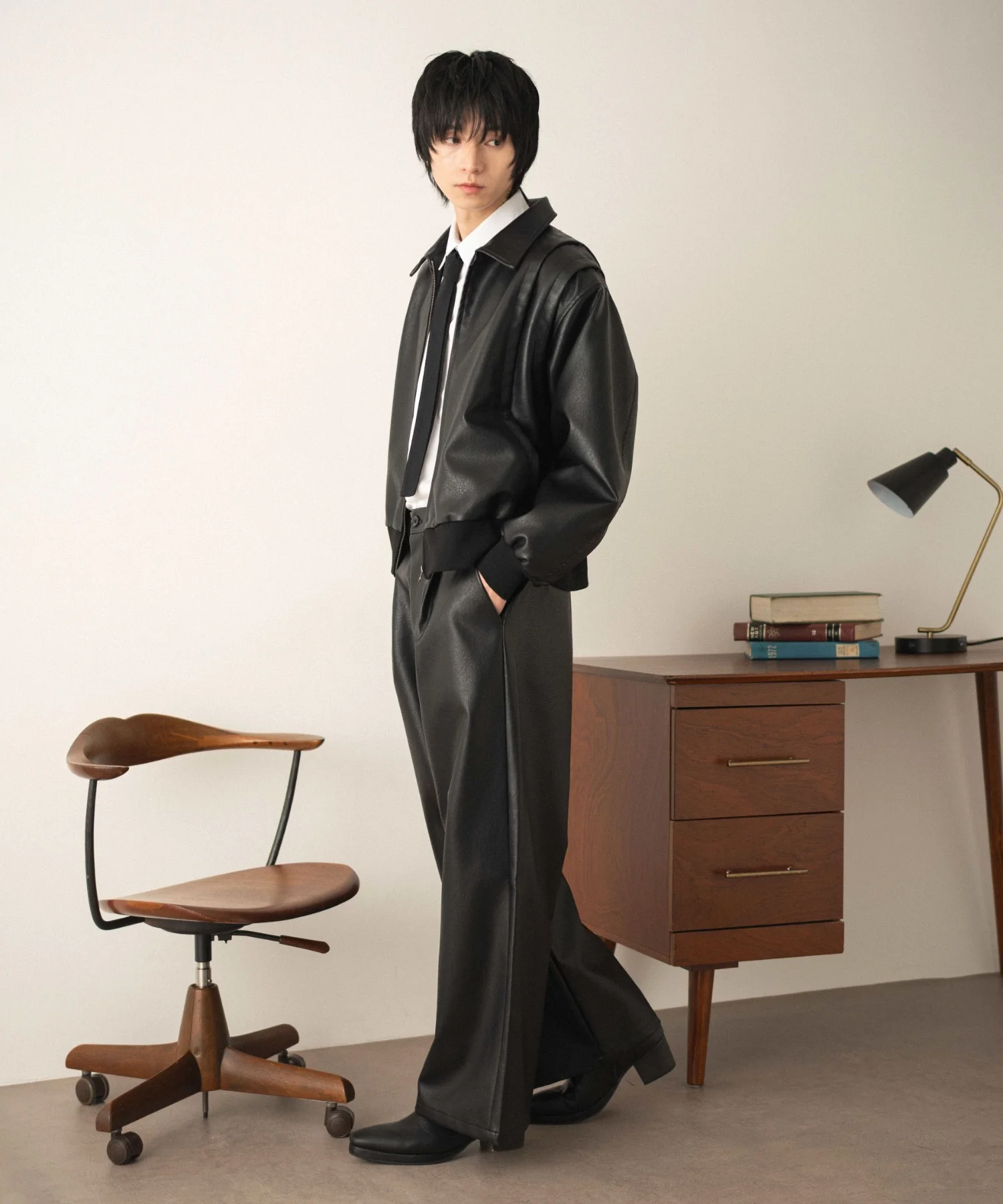 PUタックワイドトラウザー - Image 12