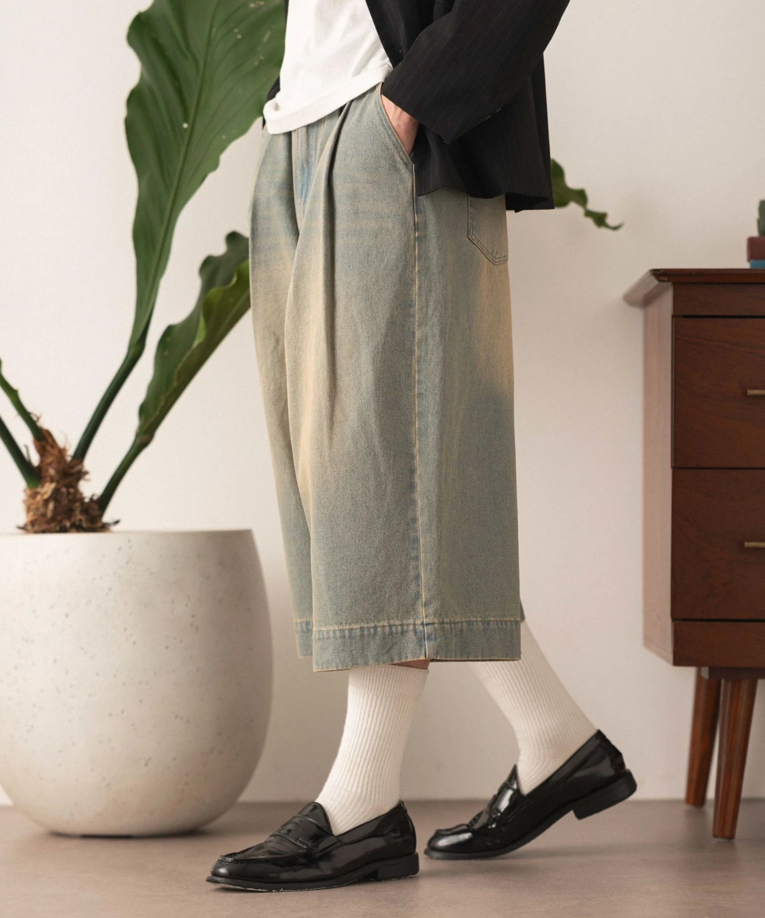 クロップドワイドデニムパンツ - Image 10