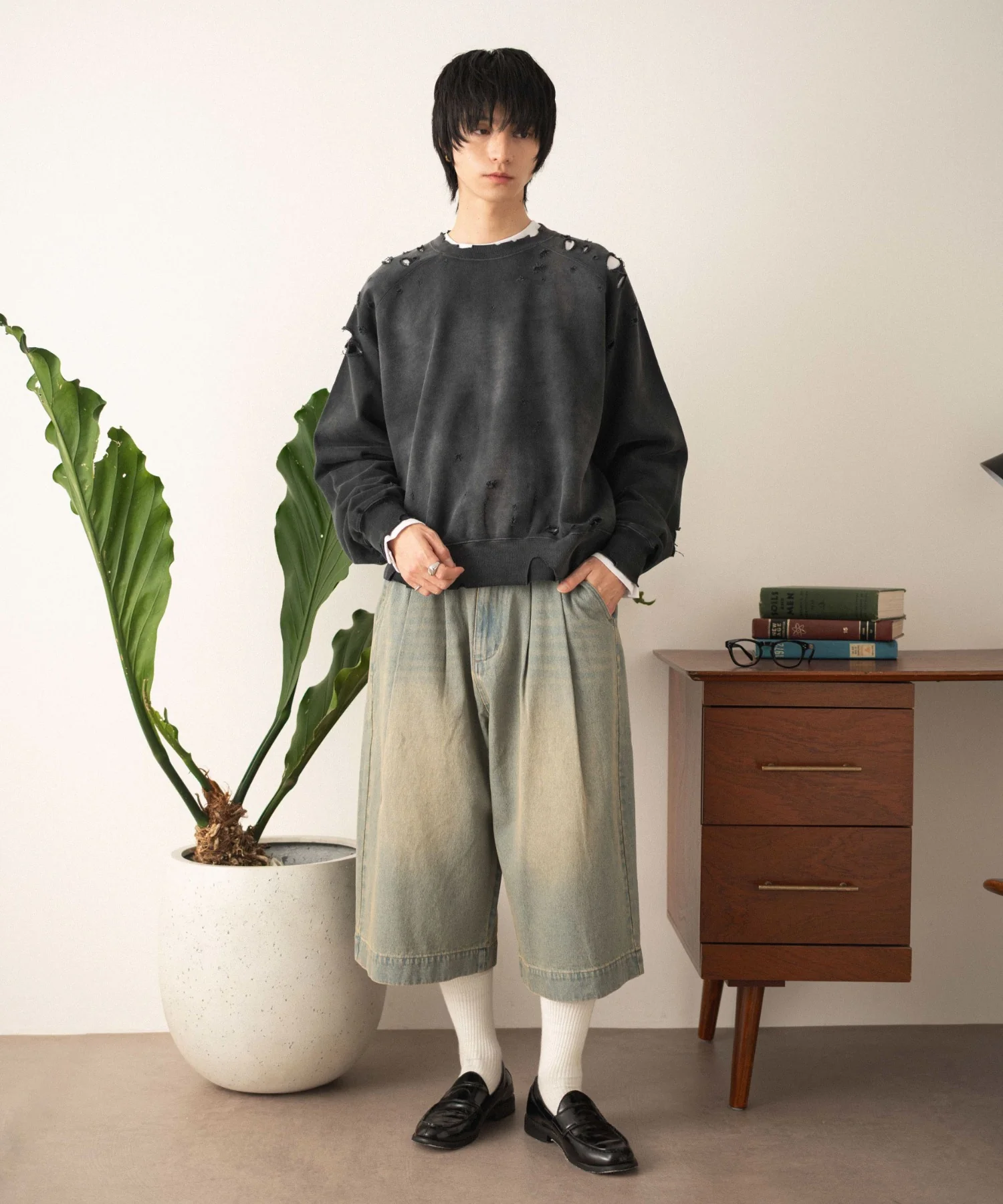 クロップドワイドデニムパンツ - Image 3