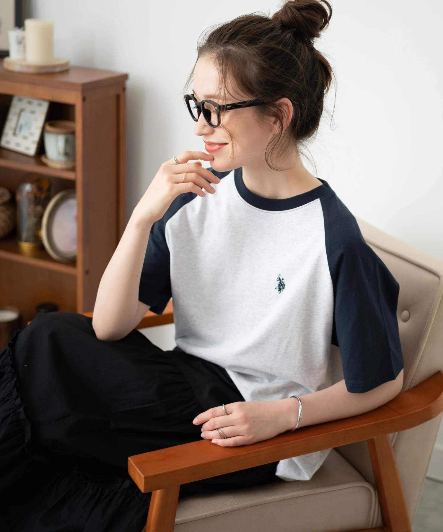 USPOLOワンポイントTシャツ - Image 3