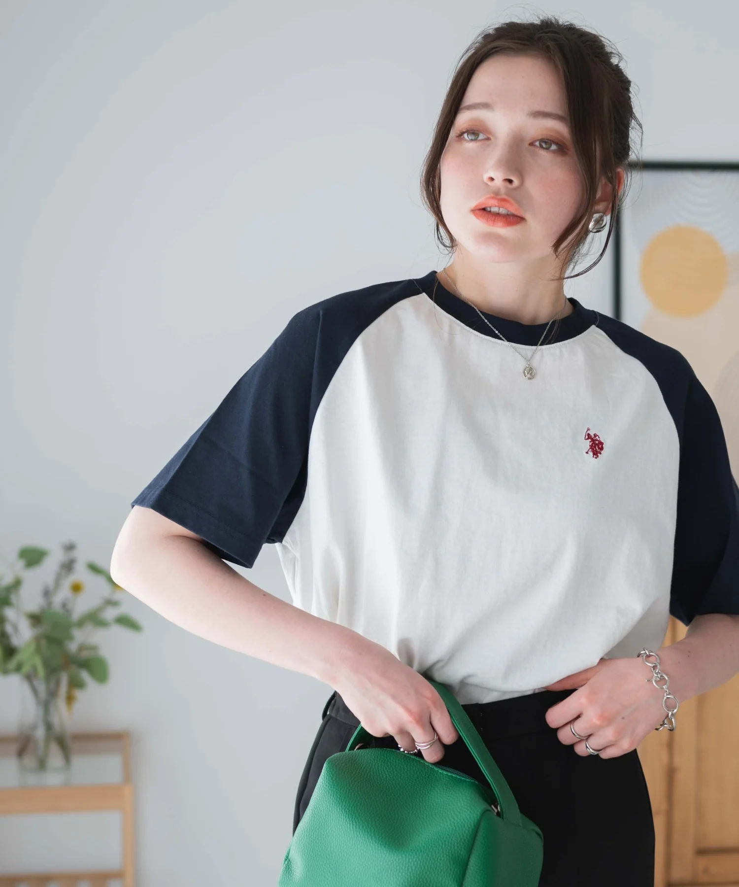 USPOLOワンポイントTシャツ - Image 6
