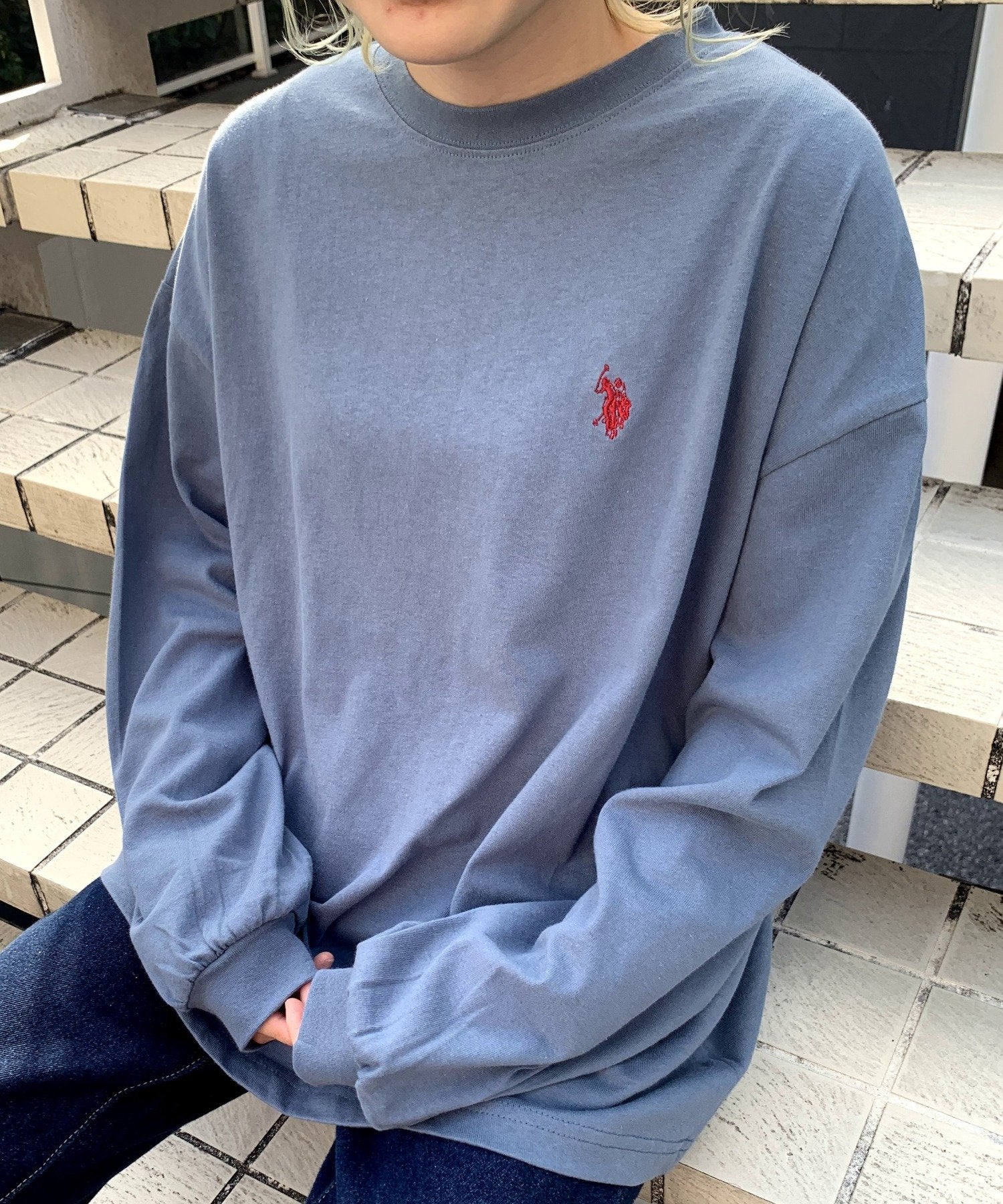 USPOLOだぼそでカラーロンT - Image 7