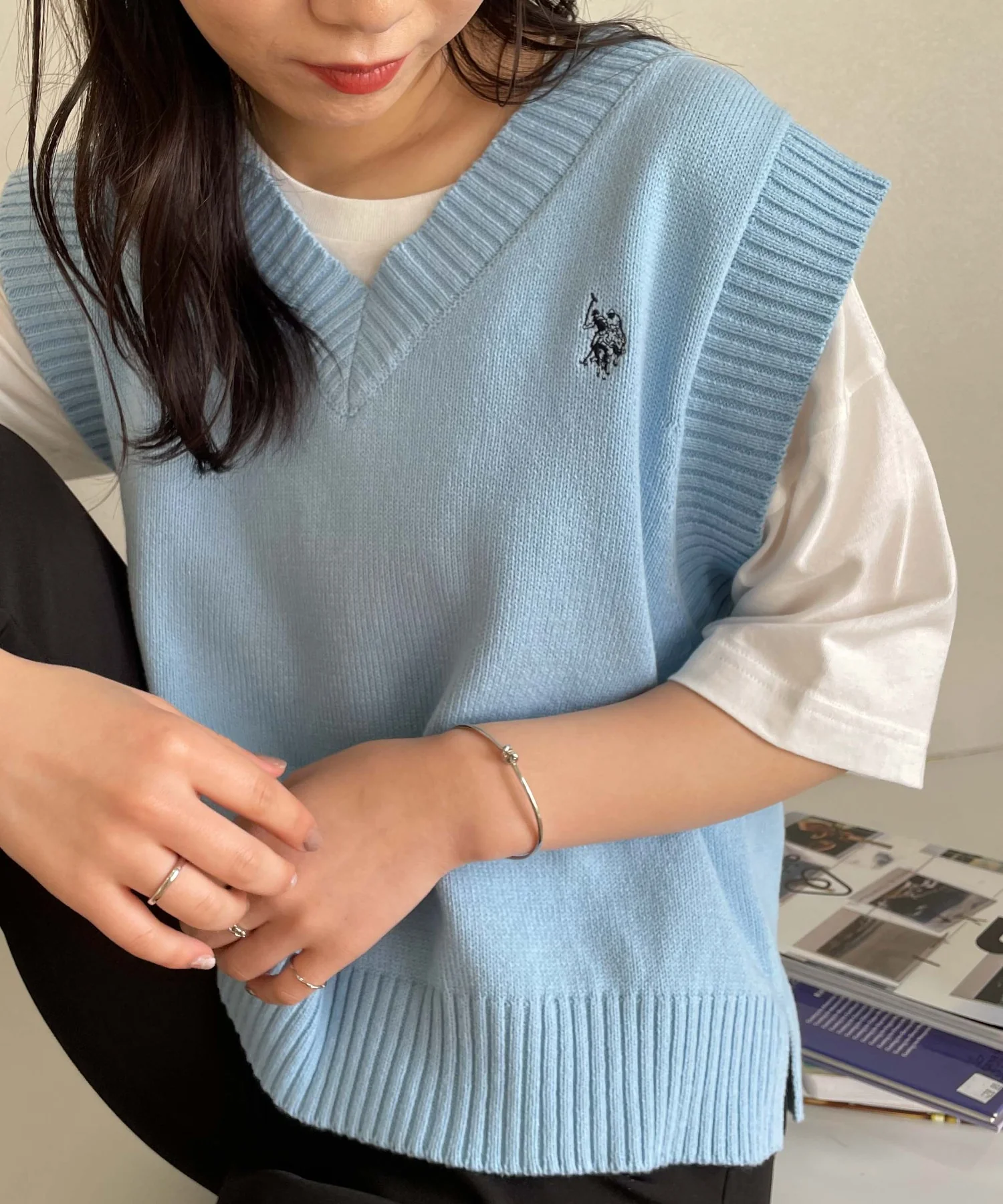 U.S. POLO ASSN.|別注カラーワンポイントベスト - Image 12