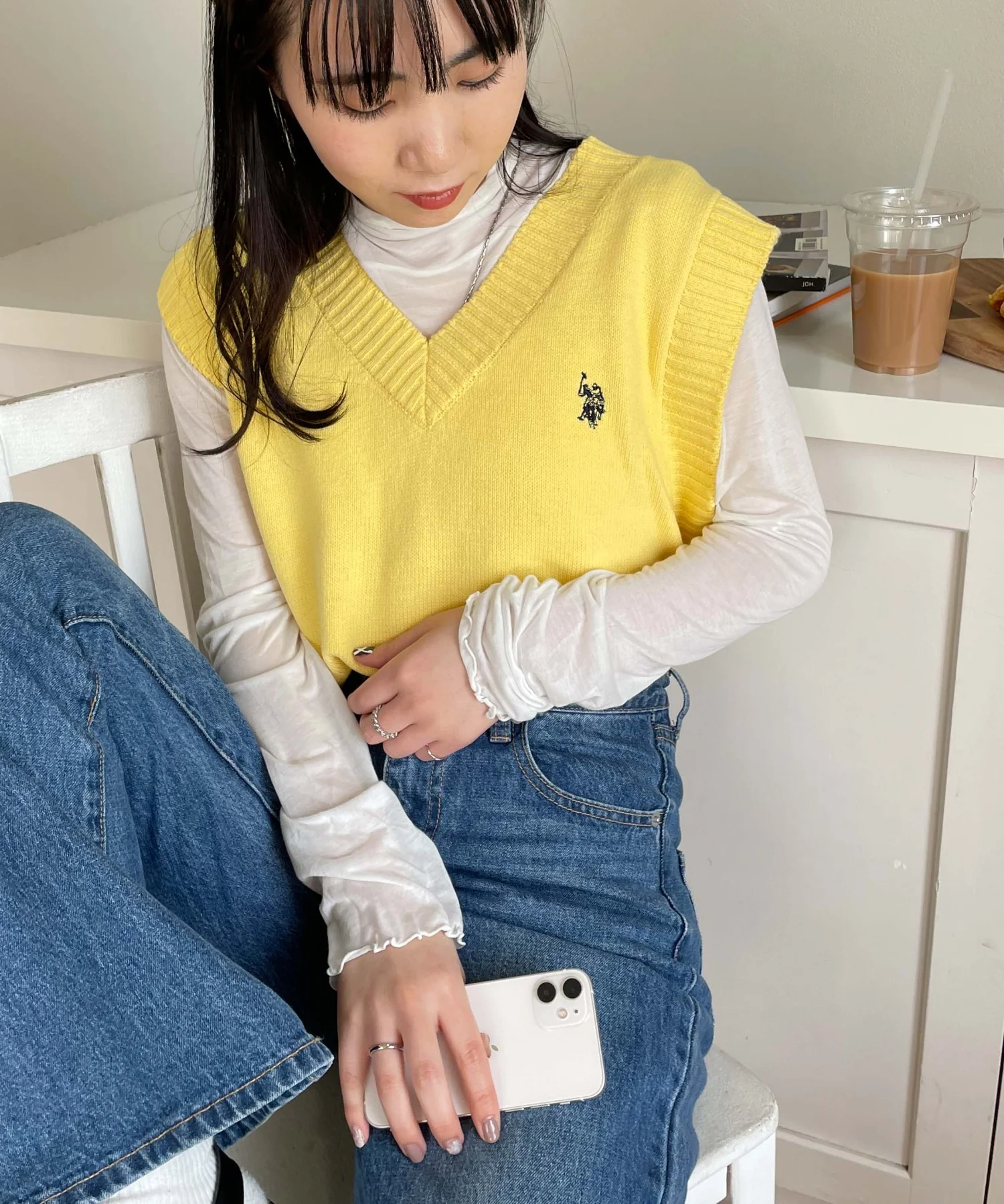 U.S. POLO ASSN.|別注カラーワンポイントベスト - Image 2